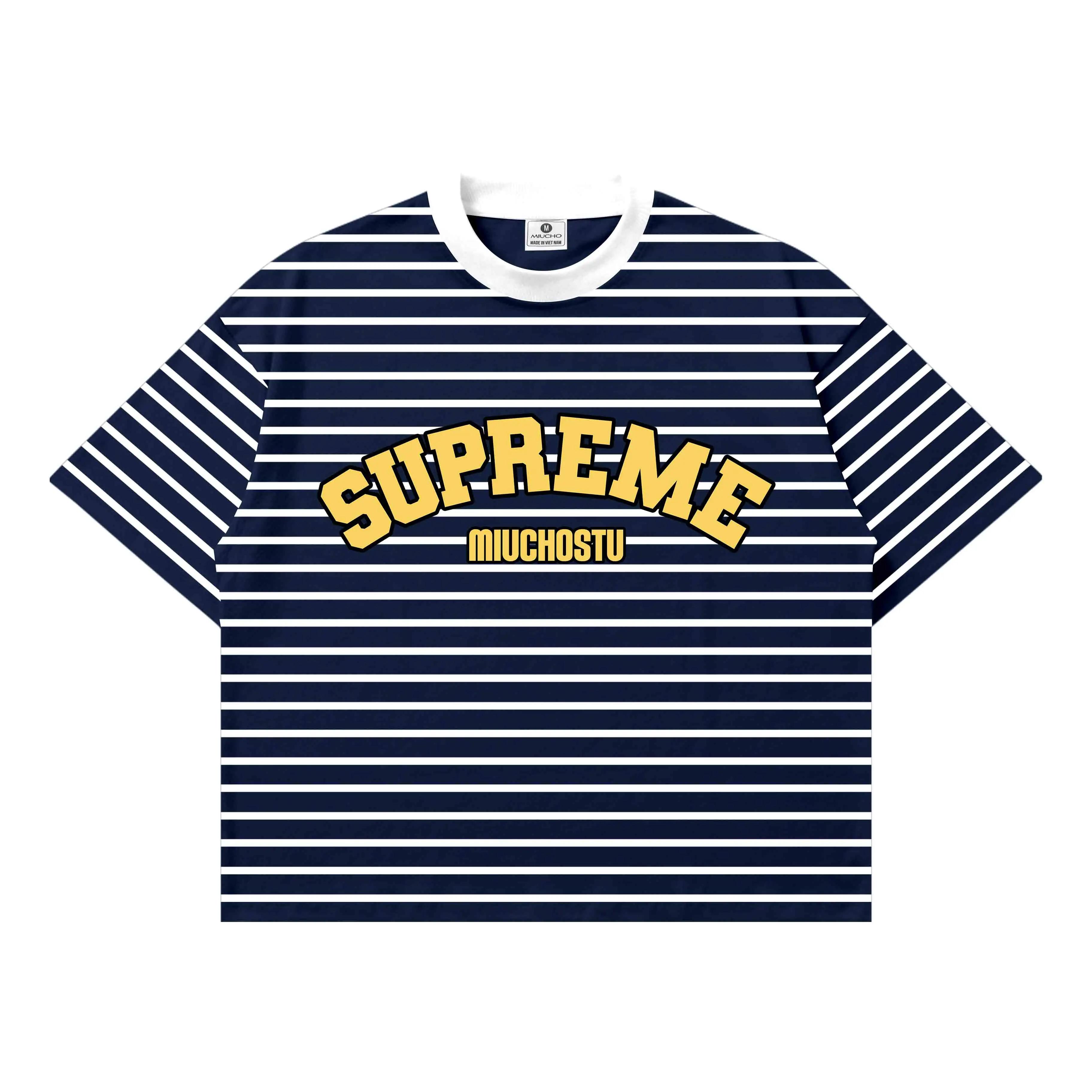 Áo thun nam nữ form boxy kẻ sọc mix màu Miucho vải borip thoáng mát mềm mại cổ tròn in basic 2830_thumbnail_10