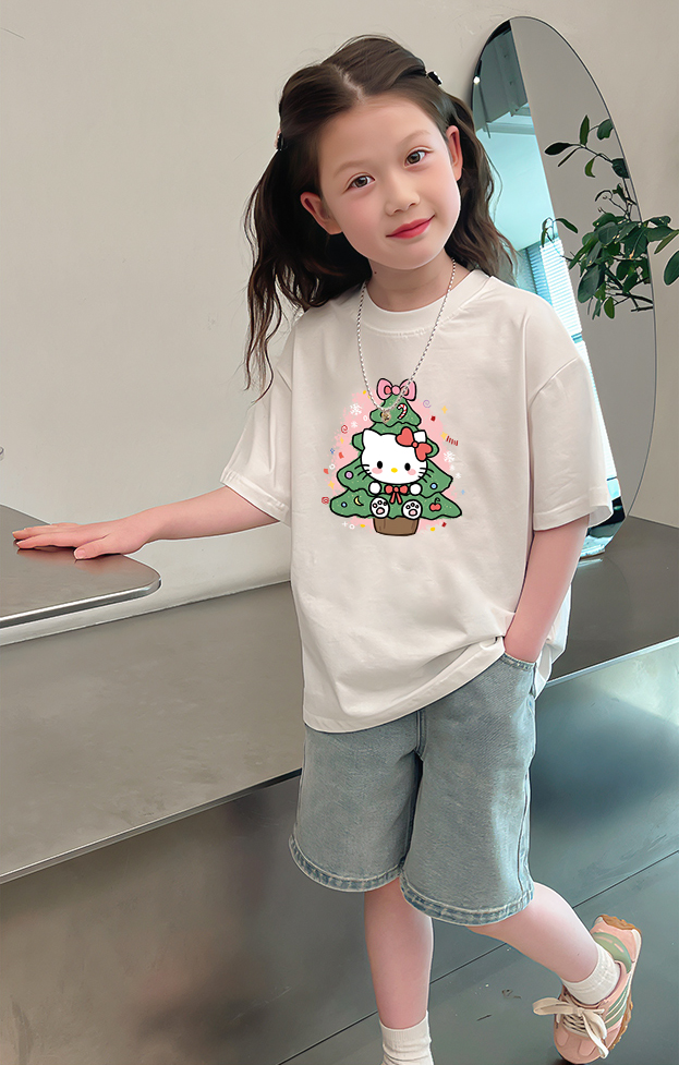Áo thun bé gái giáng sinh noel from rộng chất vải cotton thoáng mát AED1709 Miucho Kid in artwork_thumbnail_6