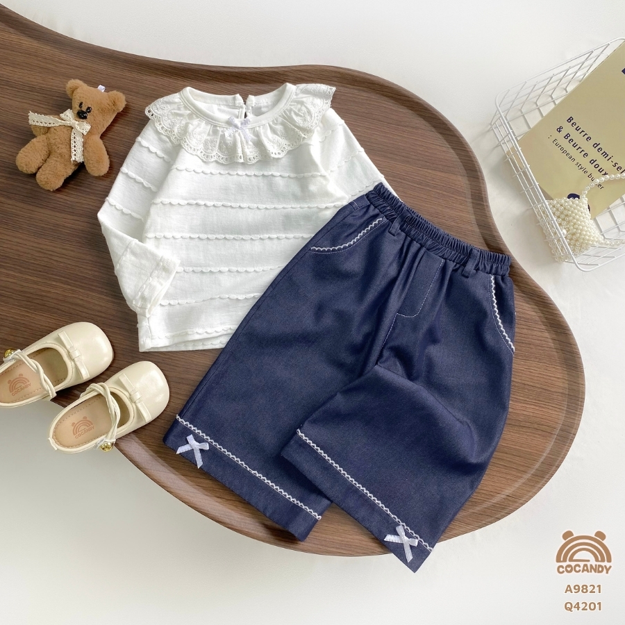 Quần dài suông XANH DENIM nẹp nhỏ be_thumbnail_0