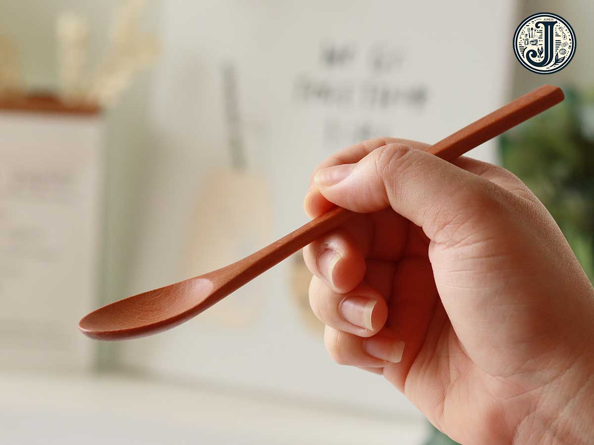 Muỗng Gỗ Xà Cừ Búp Sen Nhỏ 16cm J000116