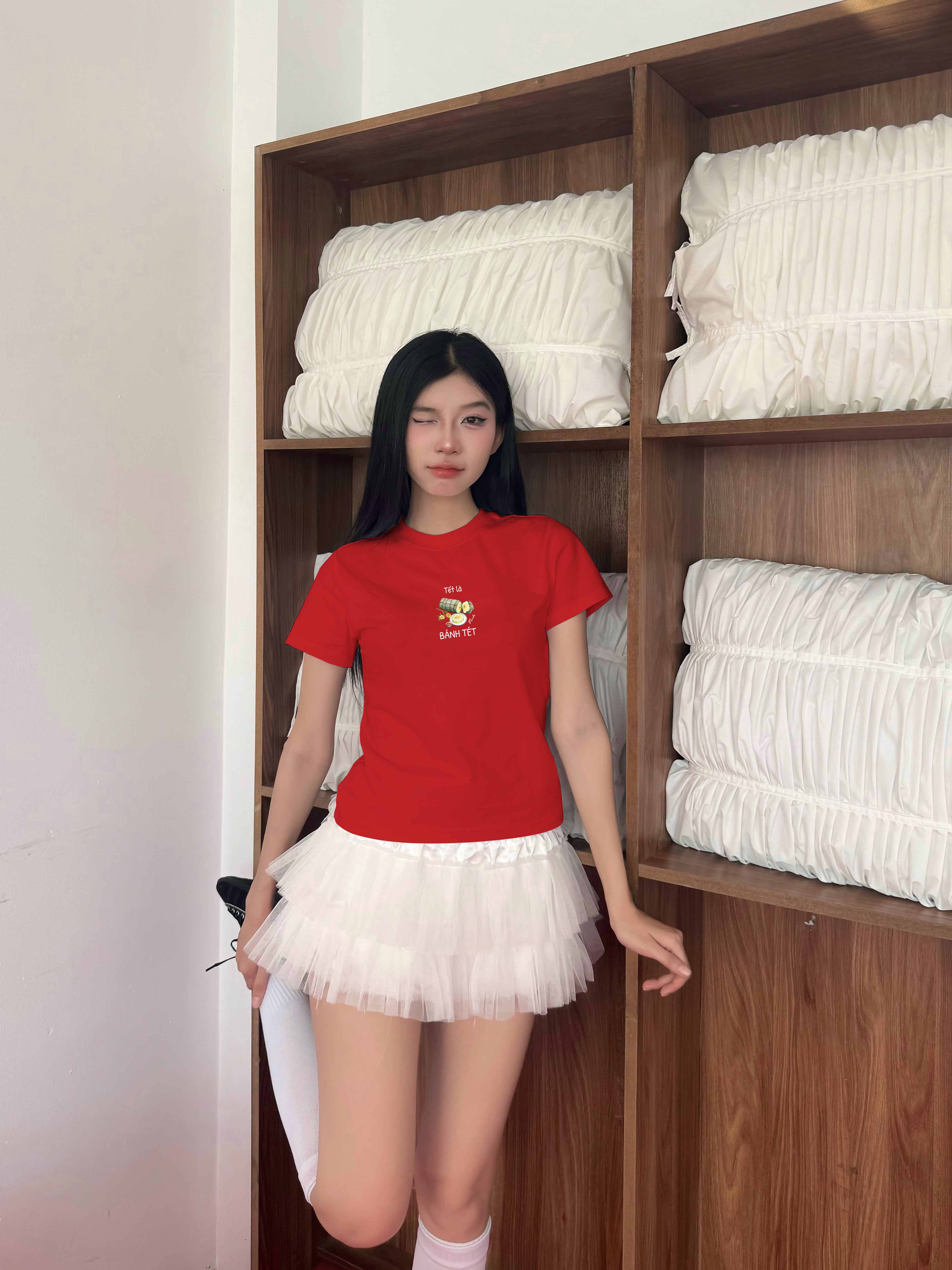 Áo baby tee tết cổ tròn chất vải cotton 4c co giãn thoáng mát 1847 Miucho in mix_thumbnail_7