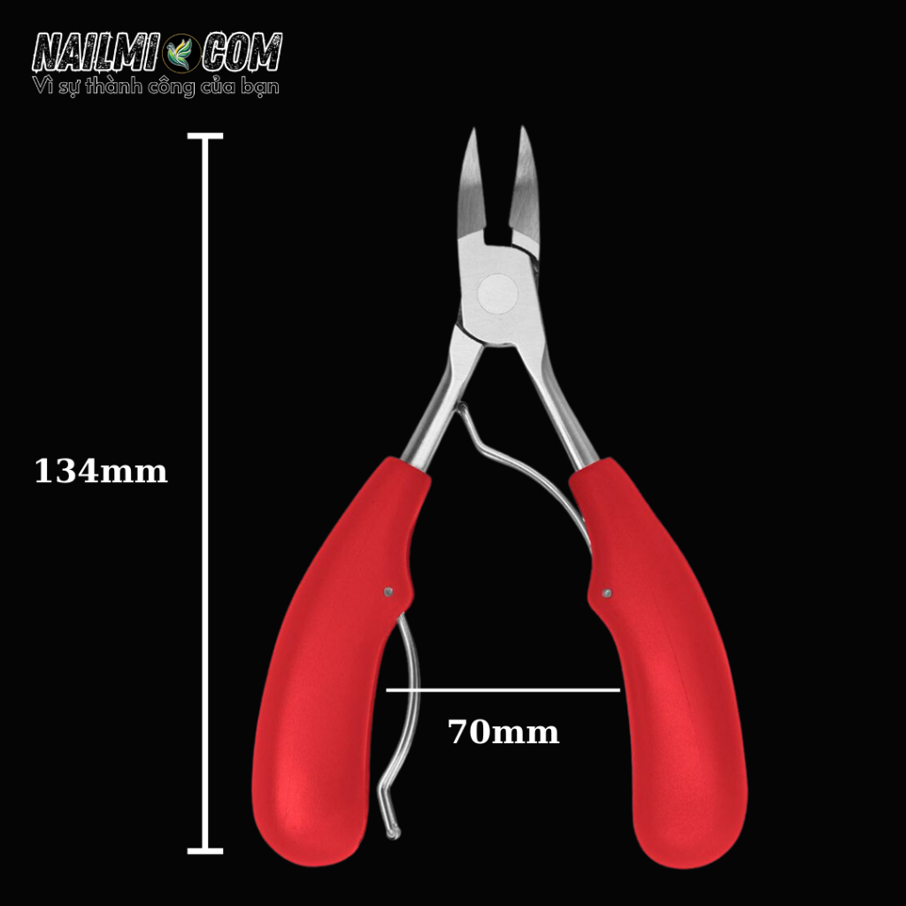 Kìm cắt móng lấy khóe, cắt đá, cắt kim loại - màu đỏ