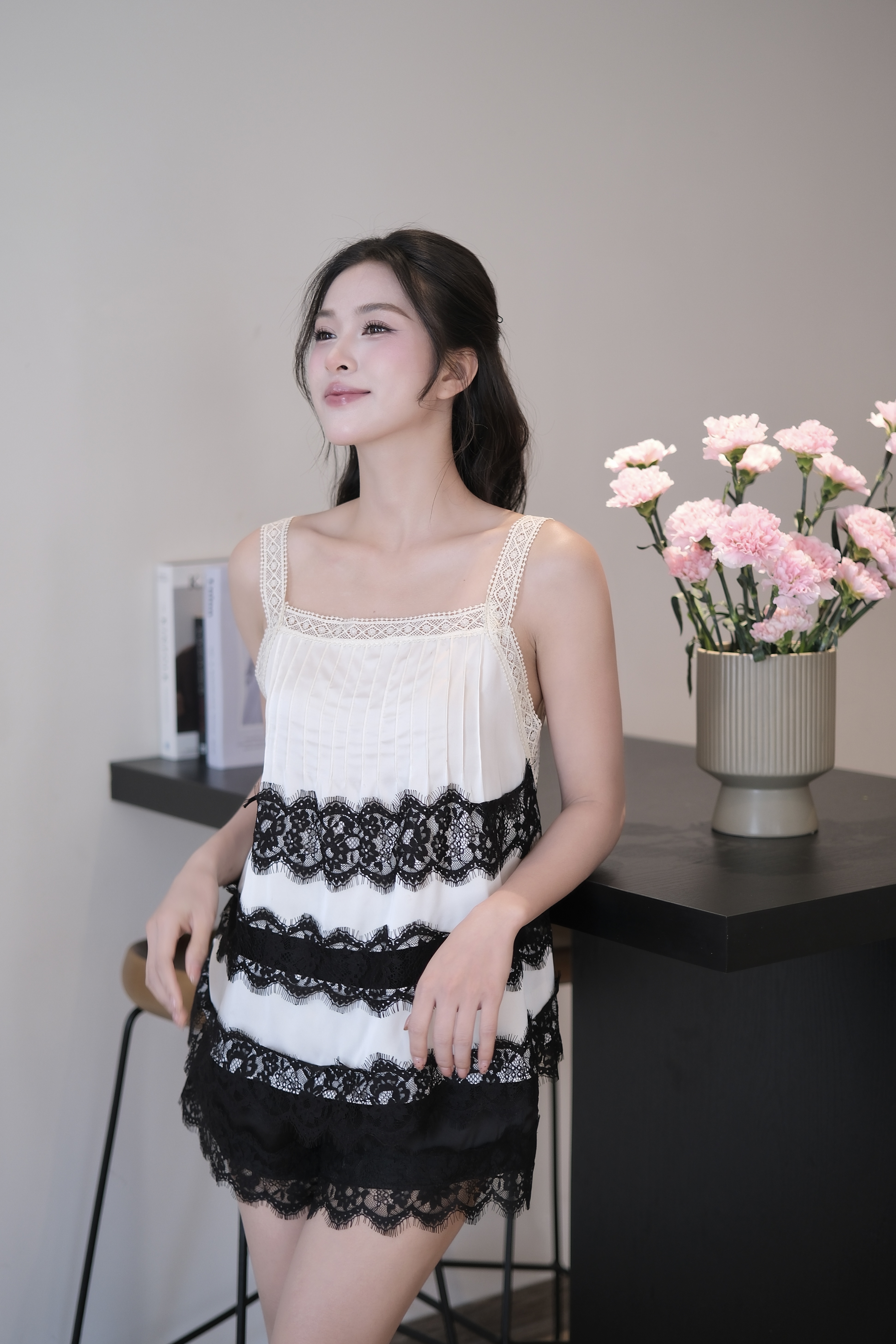 Bộ lụa áo 2 dây, quần cộc BN622_thumbnail_6