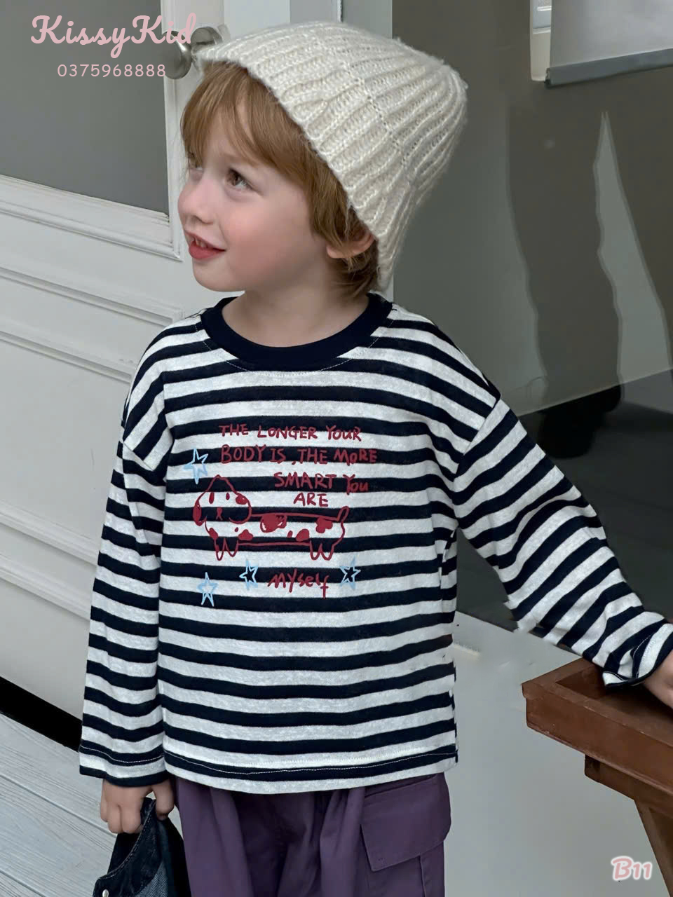 (B11) Áo thun kẻ ngang