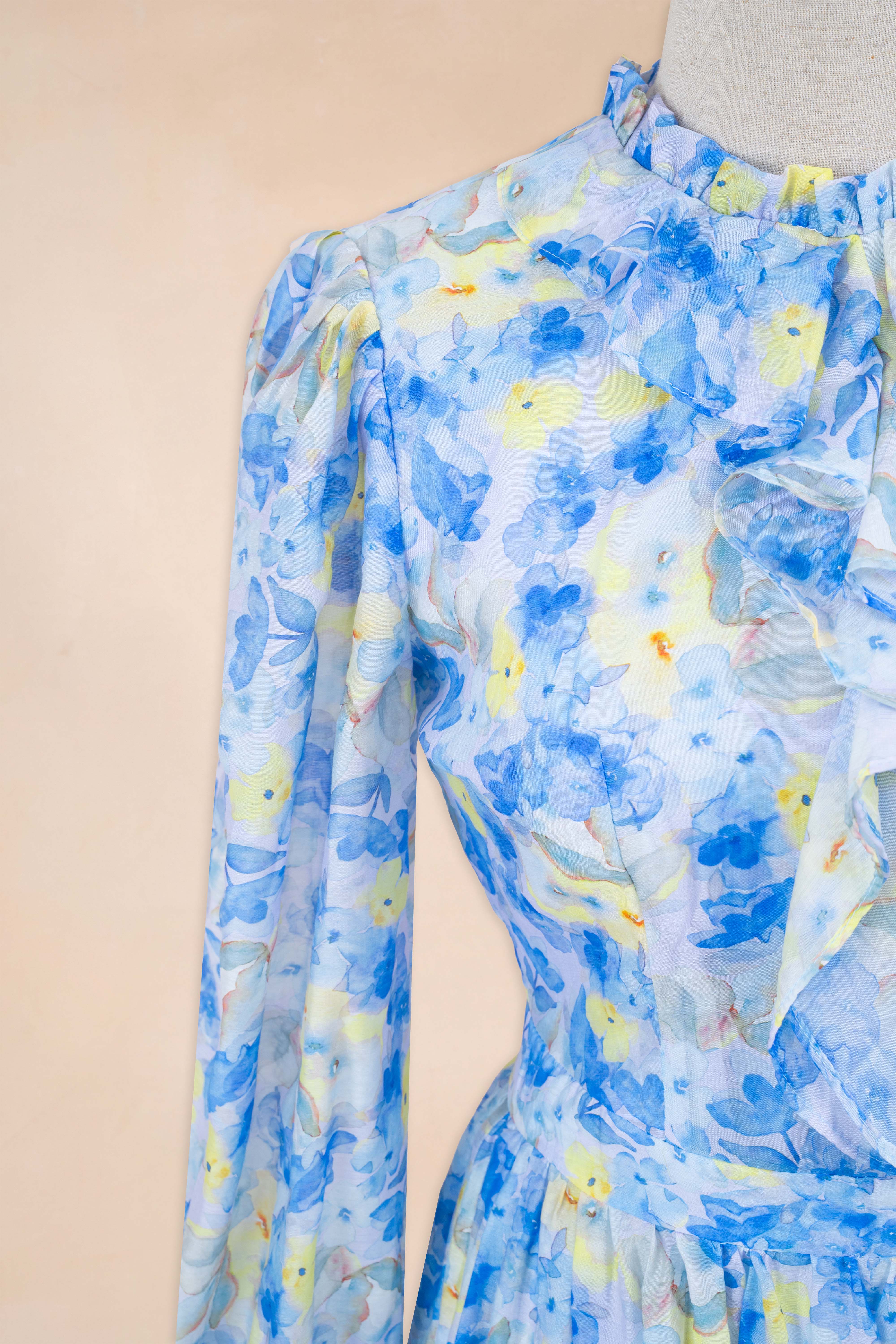 Đầm Hoa Xoè Cổ Bèo Nhún_thumbnail_3