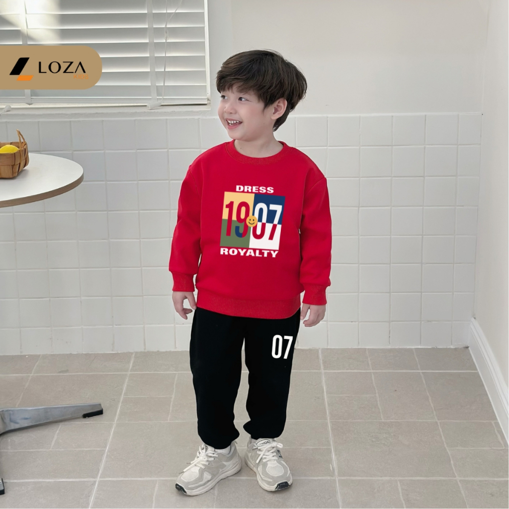 Bộ nỉ bé trai in hình Dress 1907- Loza Kids BI555_thumbnail_2