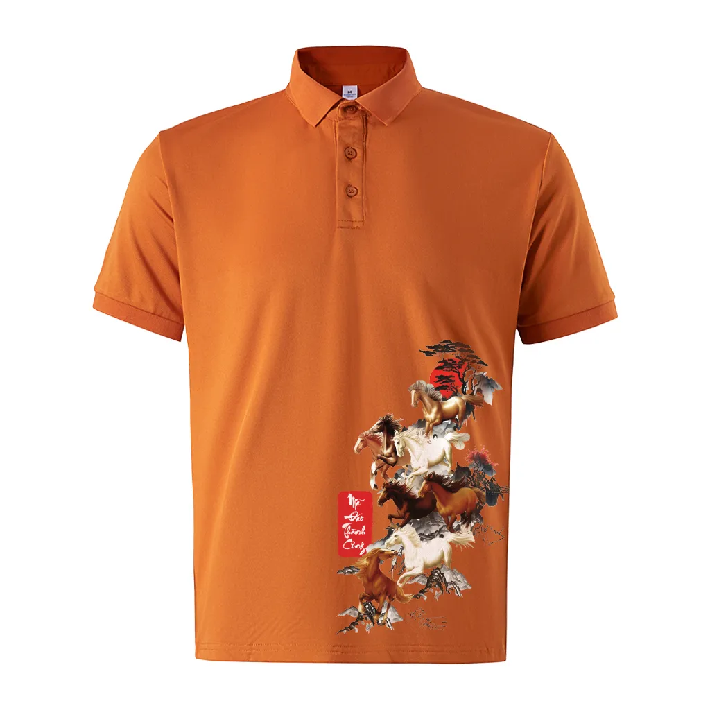 Áo polo Tết Bính Ngọ cá sấu Miucho Iconic tay ngắn cổ trụ form vừa vải poly thoáng mát 2996_thumbnail_14