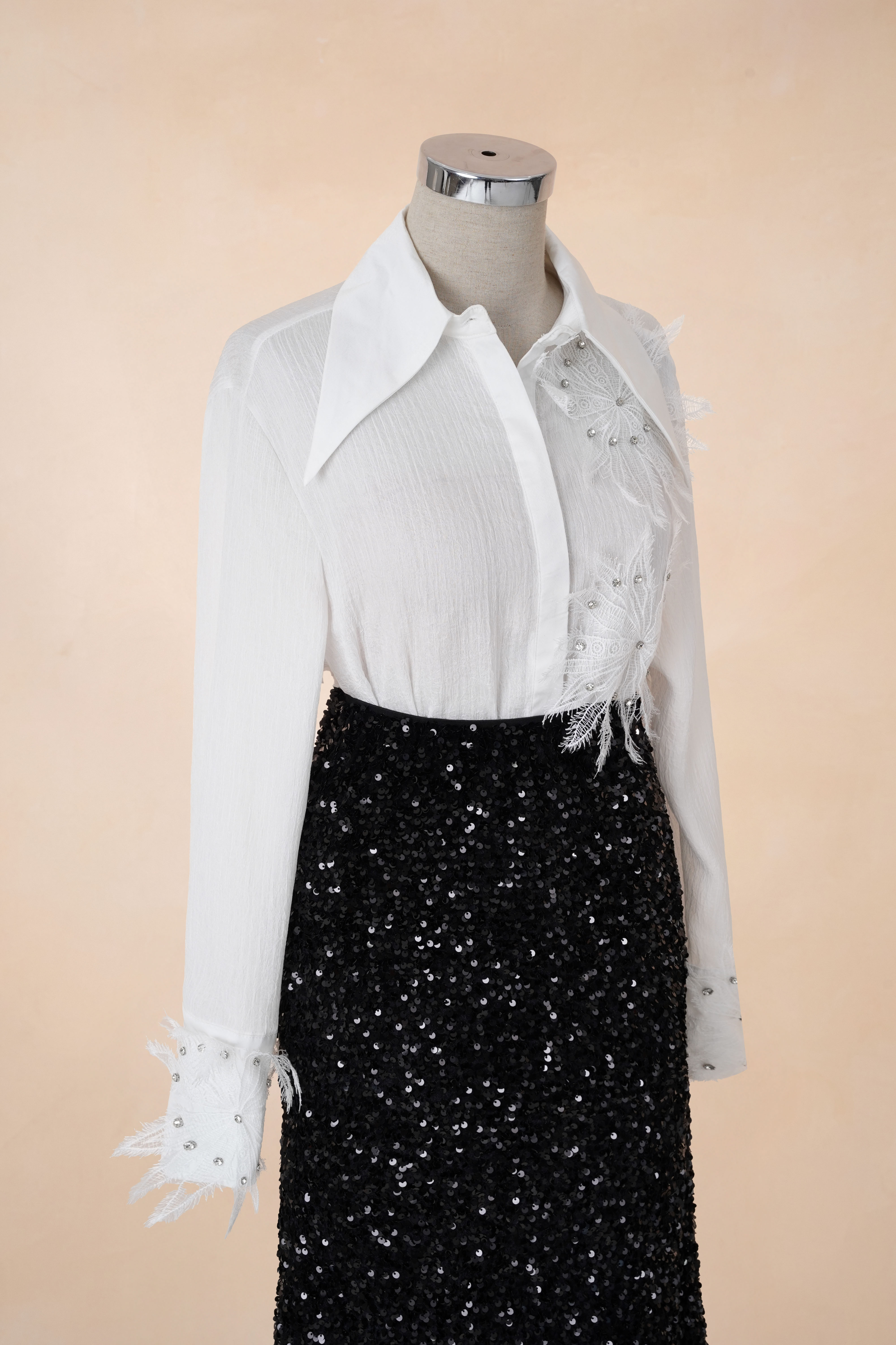 Sơ Mi Cổ Nhọn Hoa Đính Đá_thumbnail_2