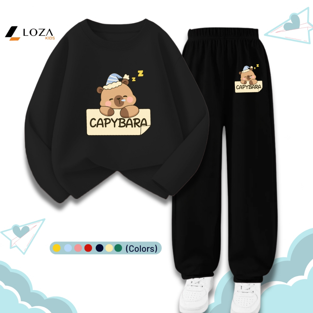 Bộ Thu - Đông bé trai và bé gái in hình Capybara - Loza Kids BW474_thumbnail_3