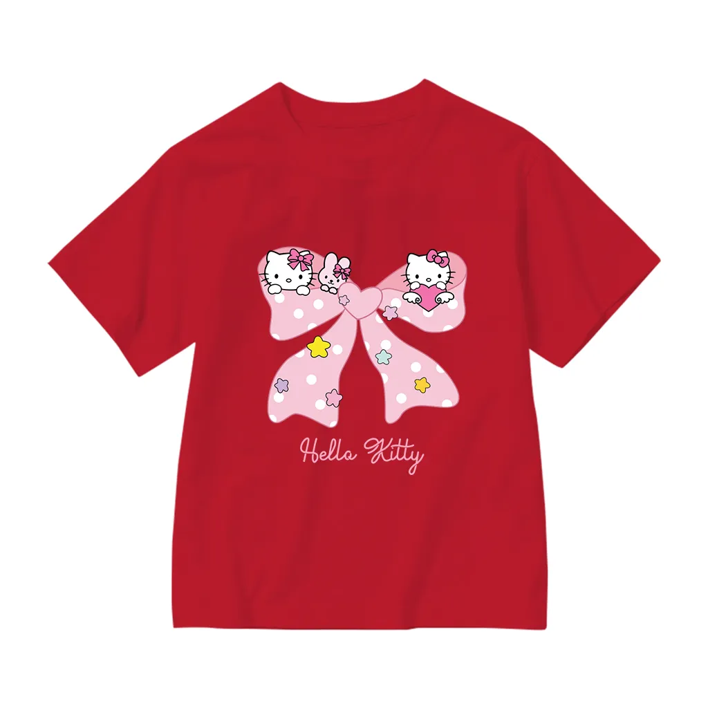 Áo thun bé gái form rộng Kado vải cotton thoáng mát mềm mại Hello Kitty hình nơ siêu cute 2881_thumbnail_11