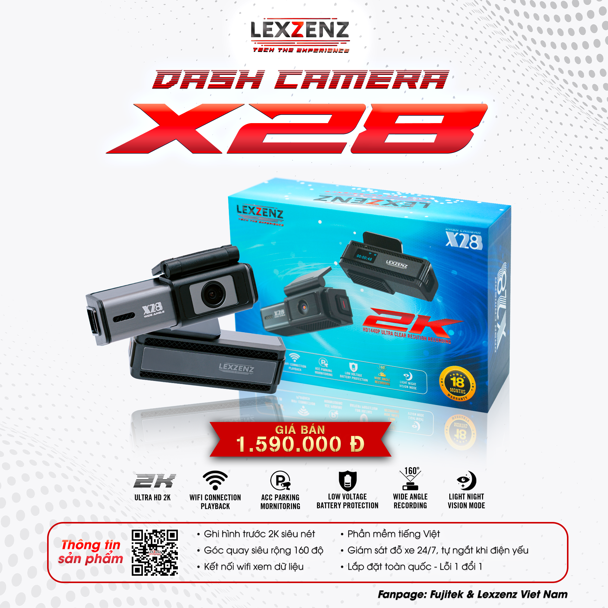 Camera hành trình ô tô Lexzenz X28