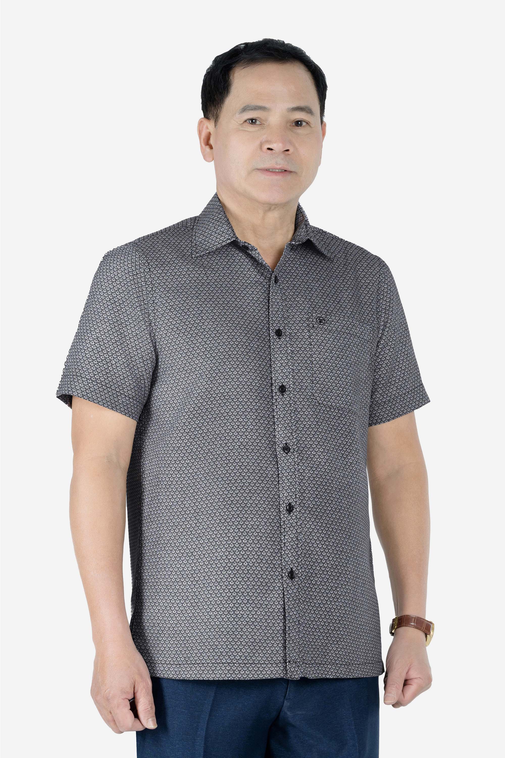 Sơ Mi Họa Tiết Nam Trung Niên ANCHI Chất Liệu Cotton Phom Suông Vạt Ngang Màu Cổ Vịt_thumbnail_40