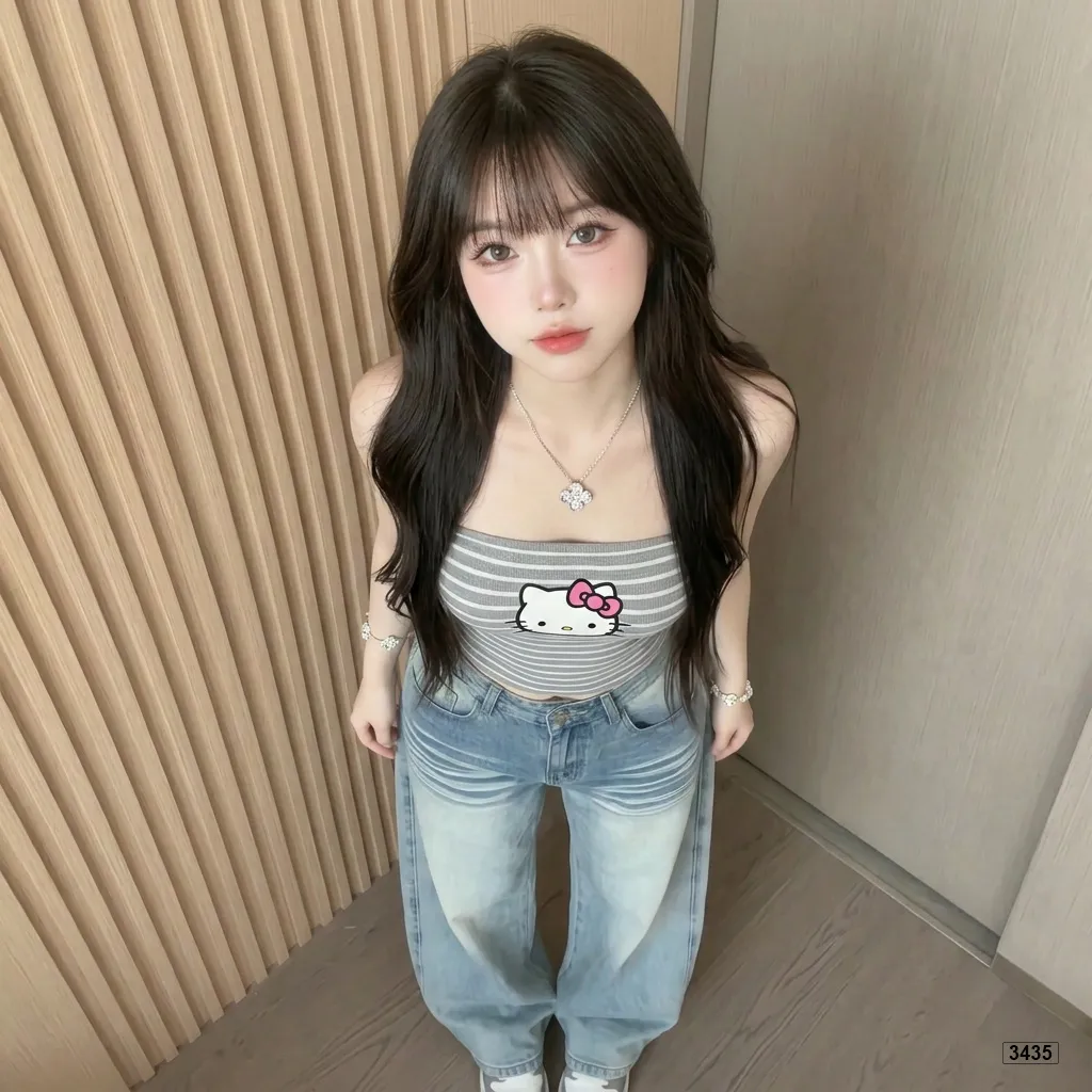 Áo quây ôm body hack dáng kẻ sọc kitty Beezy 3451_thumbnail_2