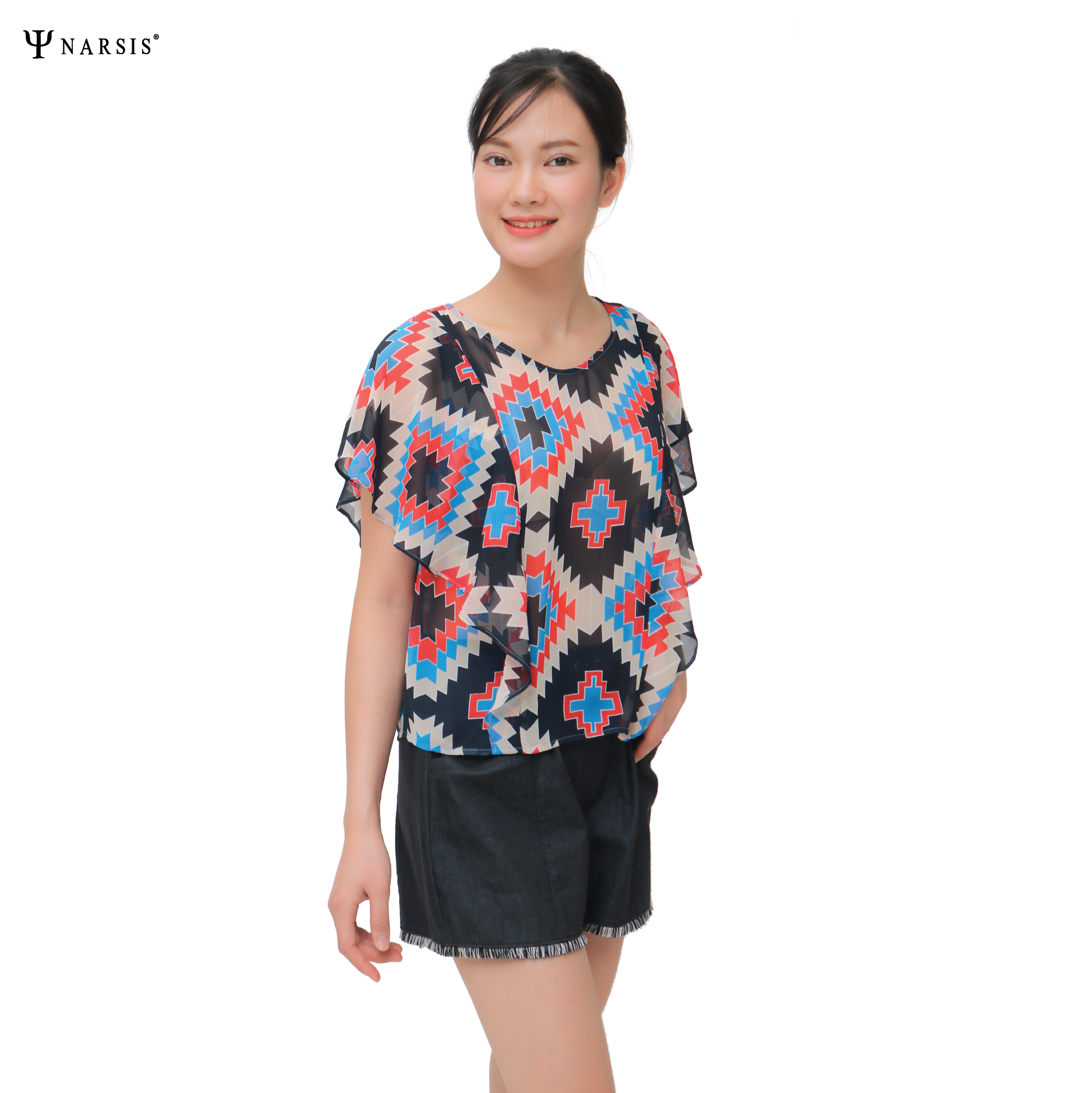 ÁO HÈ NỮ THIẾT KẾ - HỌA TIẾT L9013 L9012 NARSIS CHẤT LIỆU THOÁNG MÁT, DỄ CHỊU, THOẢI MÁI CẢ NGÀY,...