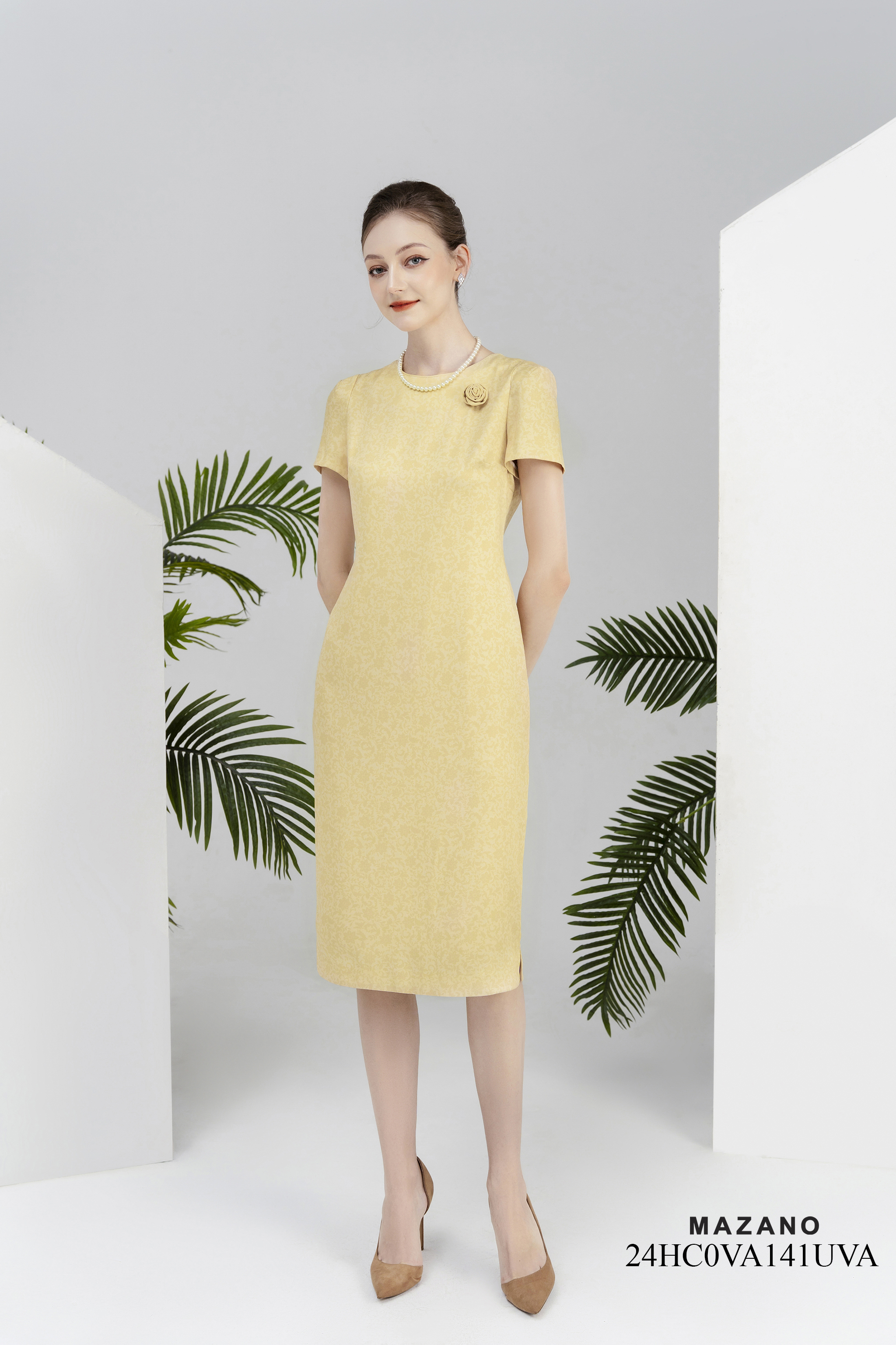 Đầm Suông In Họa Tiết Đính Hoa 3D_thumbnail_1