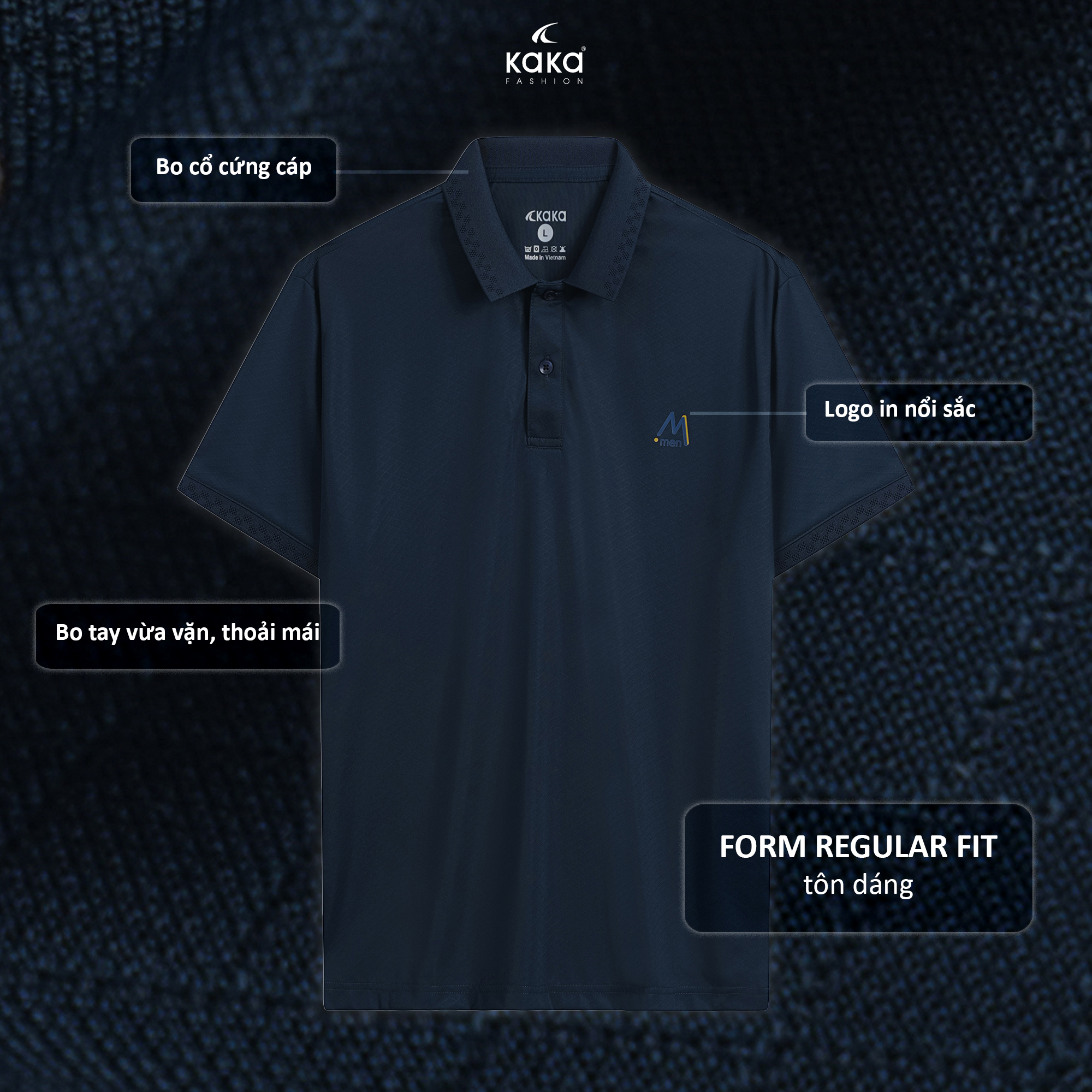 Áo Polo KaKa In Nổi Chữ Men_thumbnail_12