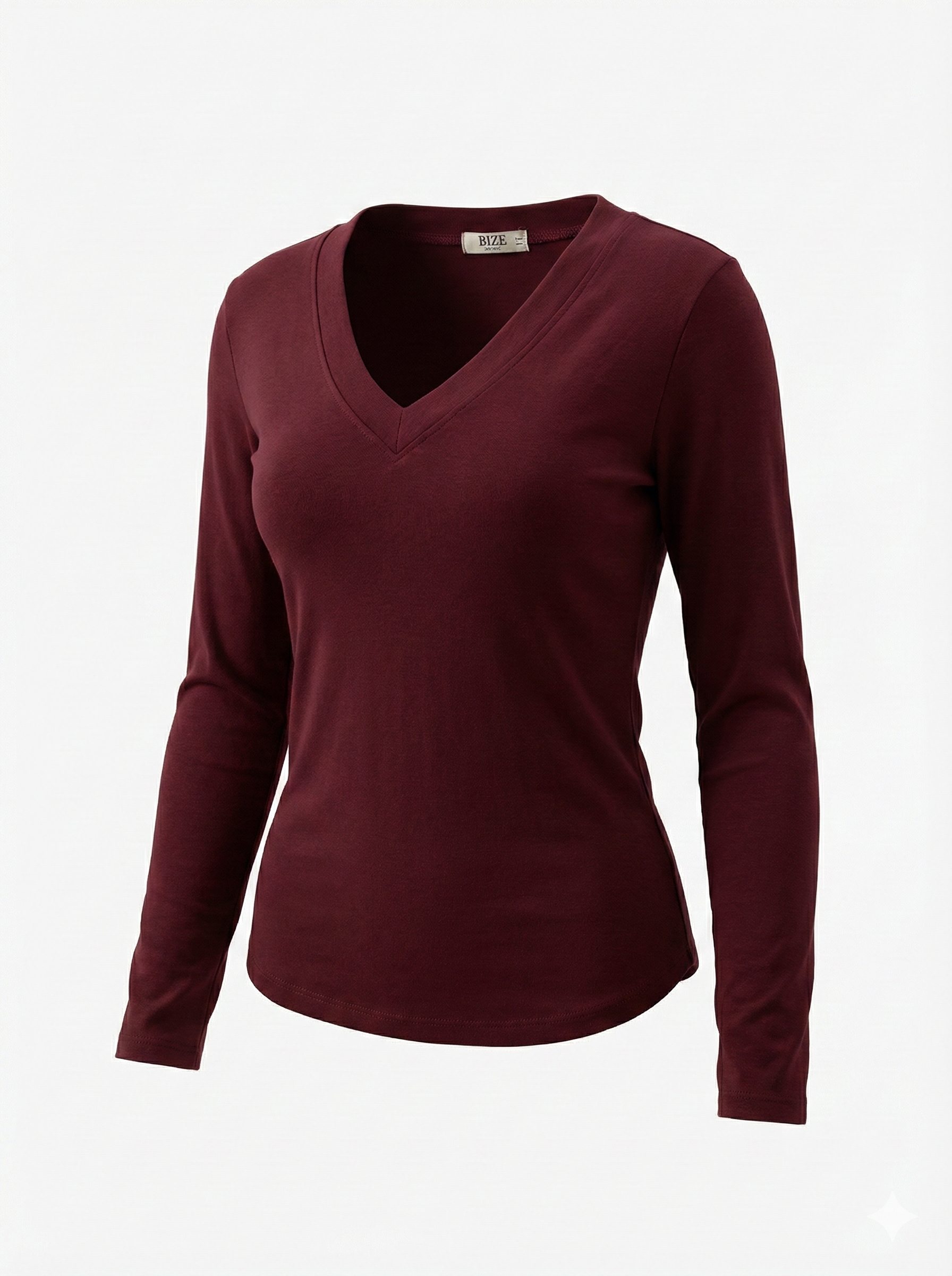 BIGSIZE - Áo thun tay dài cổ tim T- AT9065_thumbnail_6