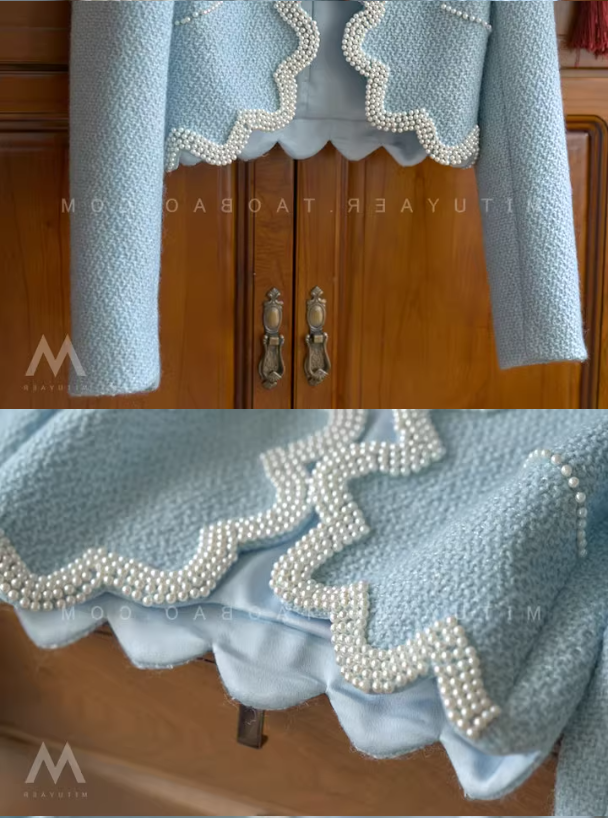 Áo Khoác Xanh Baby Biến Tấu Ngọc Trai_thumbnail_10