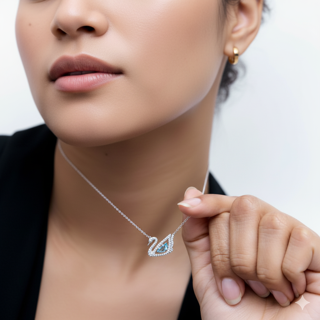 Dây chuyền bạc nữ Shee Jewelry 925 hình thiên nga trắng đính đá cao cấp – tôn da, quà tặng ý nghĩa_thumbnail_3