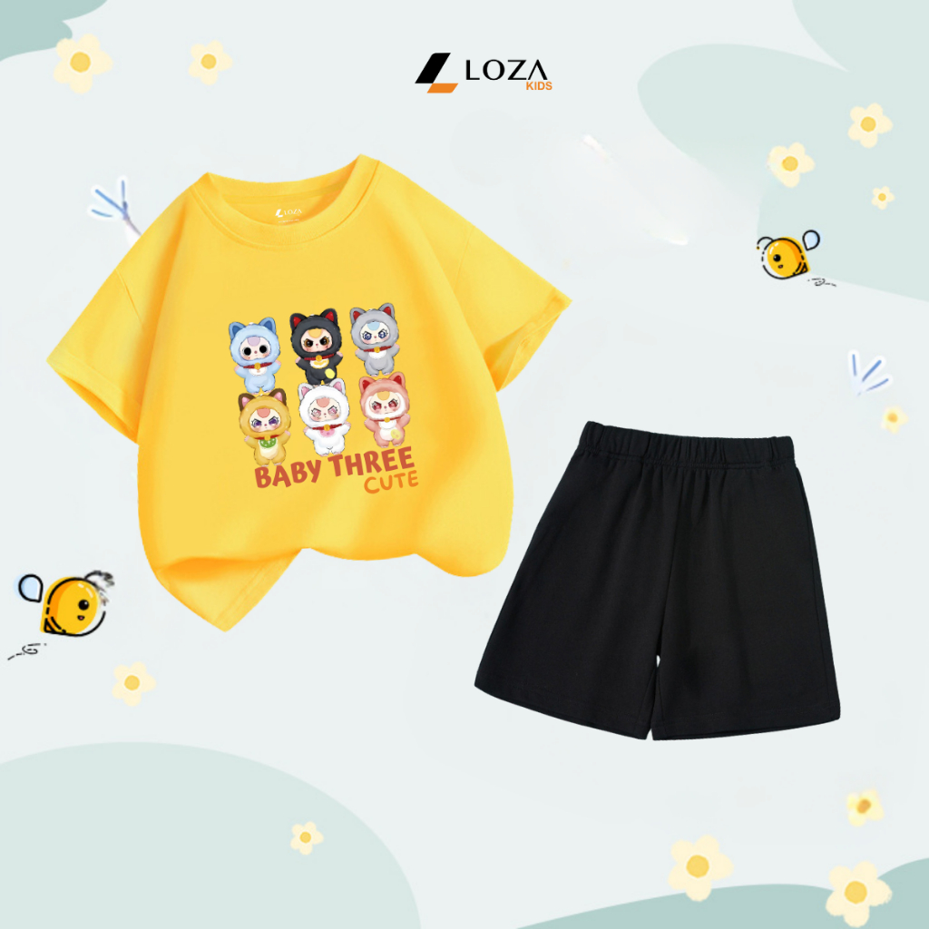 Bộ đồ trẻ em in hình 'Baby Three Cute'-  Loza Kids SB236_thumbnail_1