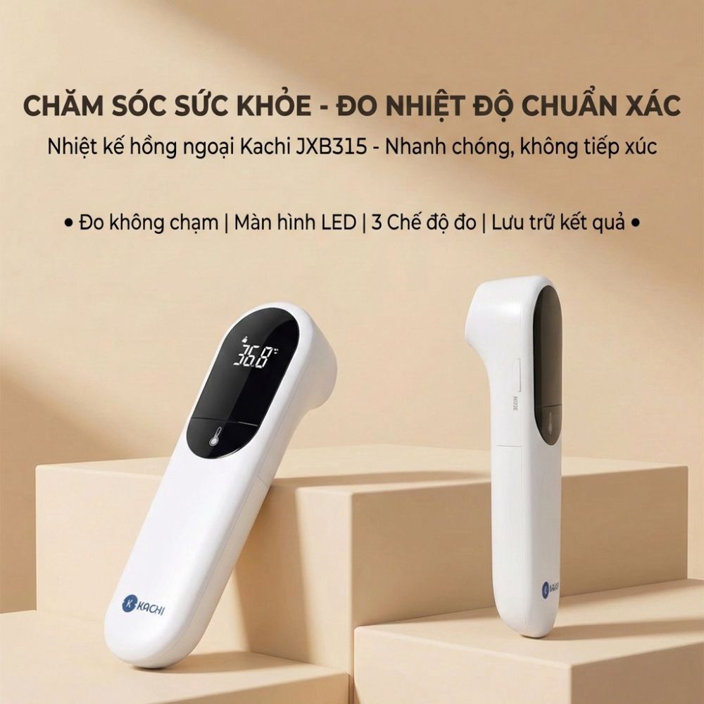 Máy Đo Nhiệt Kế Kachi JXB-315 MK | Đo nhiệt độ cơ thể, nhiệt độ phòng, nhiệt độ bề mặt đồ vật