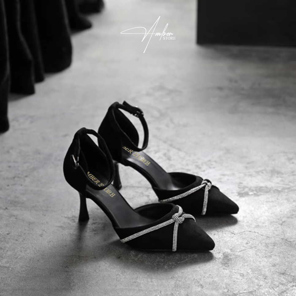 Giày Cao Gót Nữ Bít Mũi Quai Nơ Đính Đá – CG14_thumbnail_7
