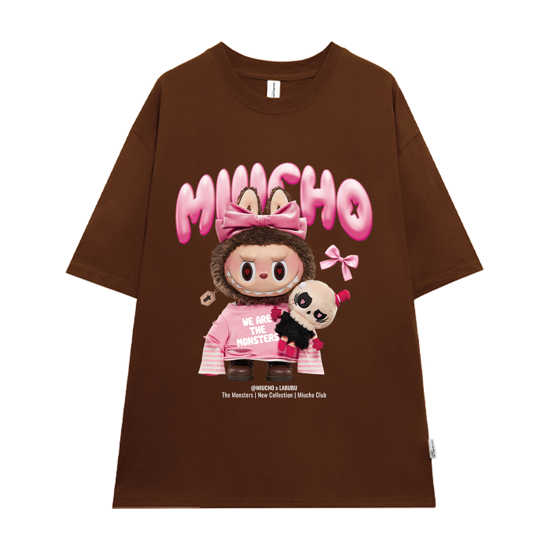 Áo thun labubu form rộng hottrend ATD1269 Miucho vải cotton thoáng mát cổ tròn in mix_thumbnail_18
