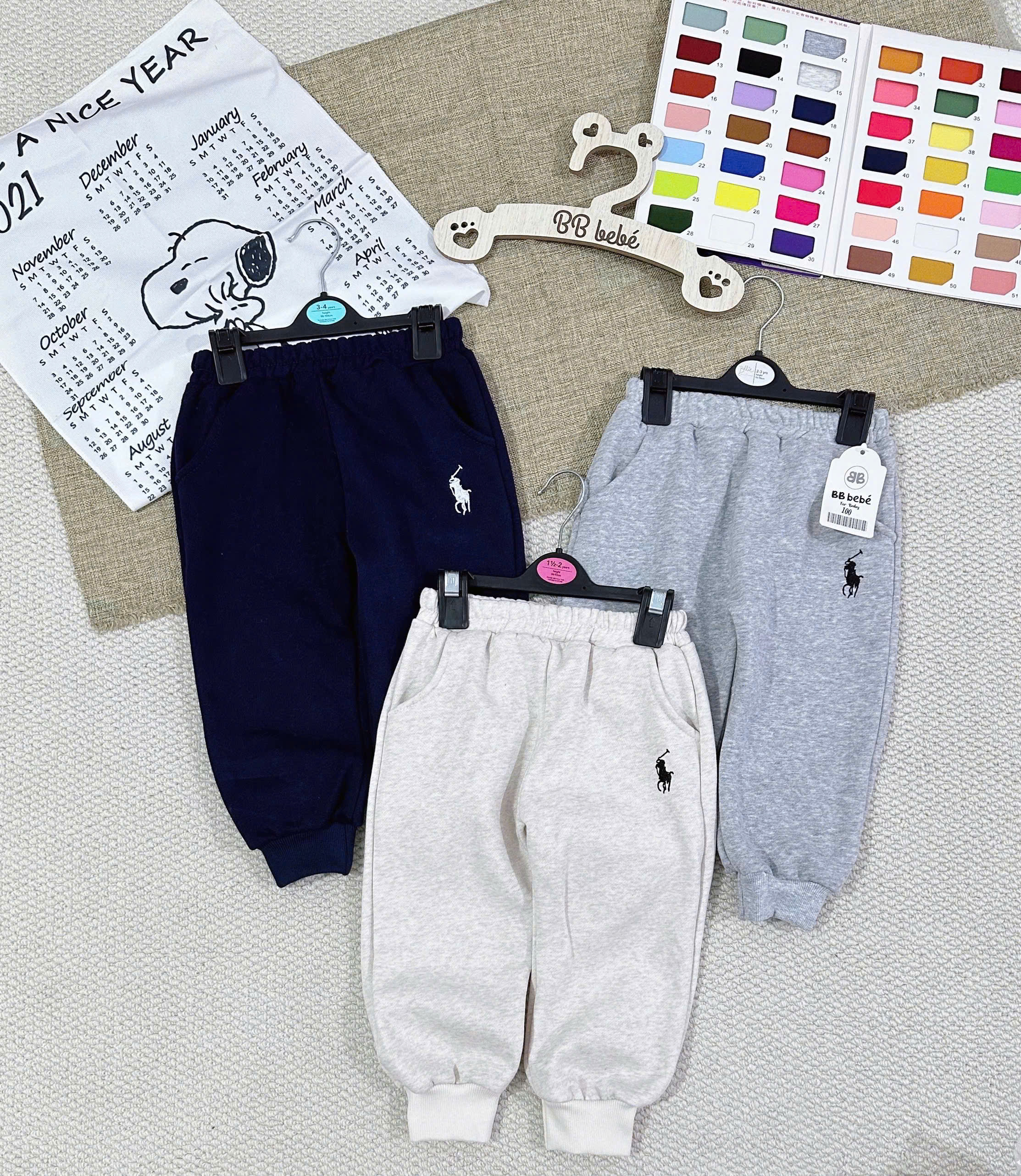 T42 SET 3 QUẦN NỈ THÊU NGỰA- A107.80