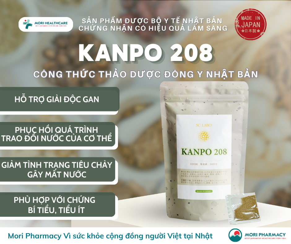 Kanpo 208 - Giải đôc gan, giảm say nguội, buồn nôn