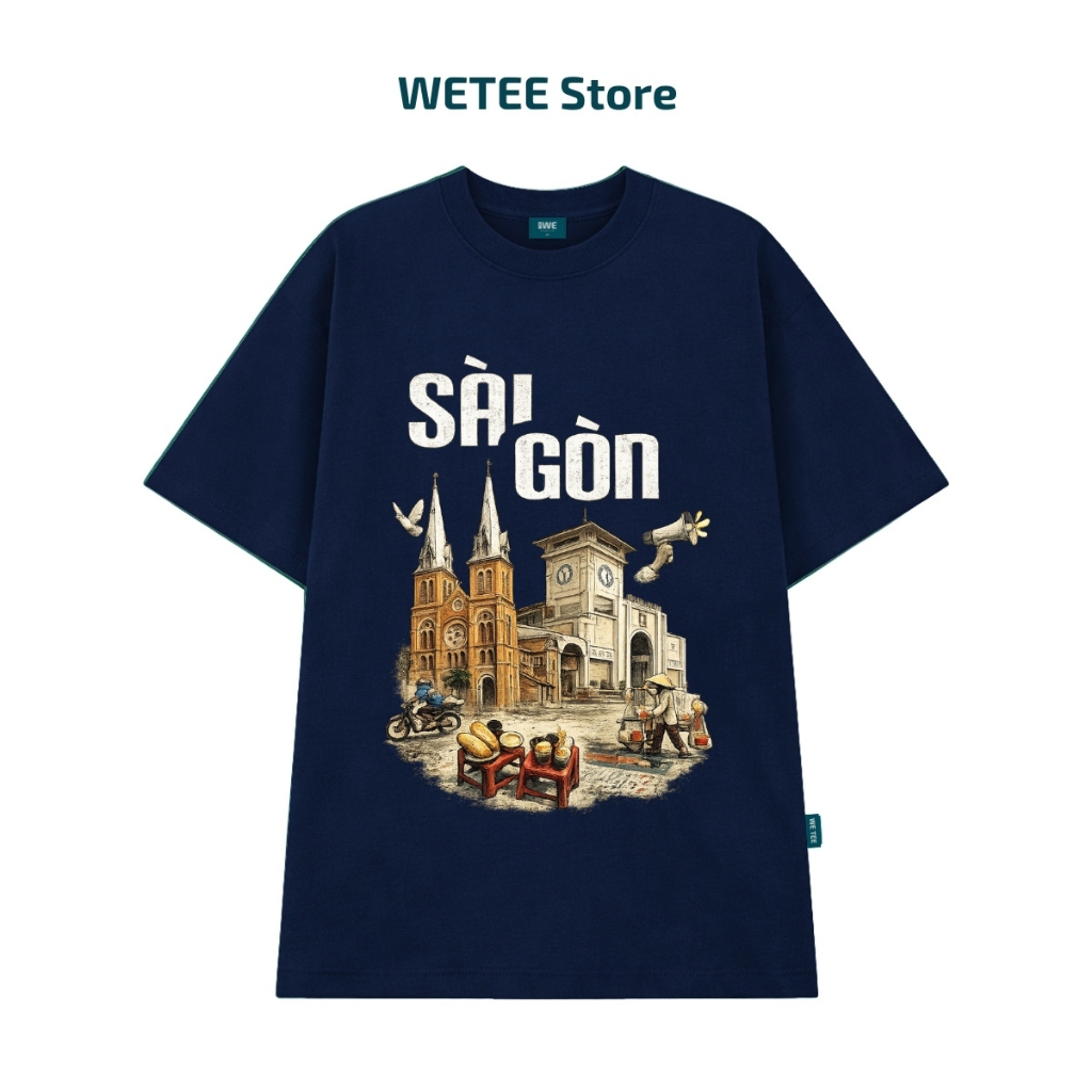 Áo thun unisex UX30-1181 địa điểm nổi tiếng SÀI GÒN dáng oversized local brand WETEE_thumbnail_13