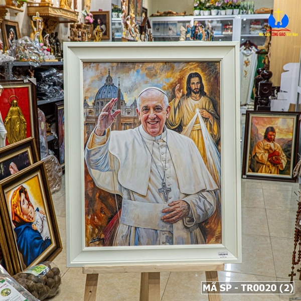 Tranh Canvas Đức Thánh Cha Phancico 46x61cm