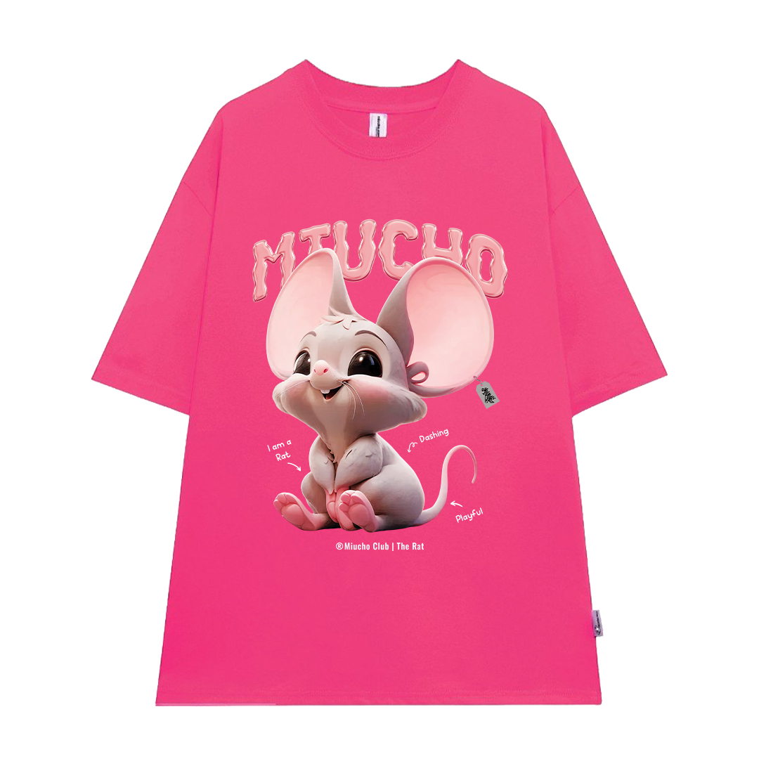 Áo thun form rộng 12 con giáp tuổi Tí ATD1236 Miucho tay ngắn cổ tròn in mix_thumbnail_20