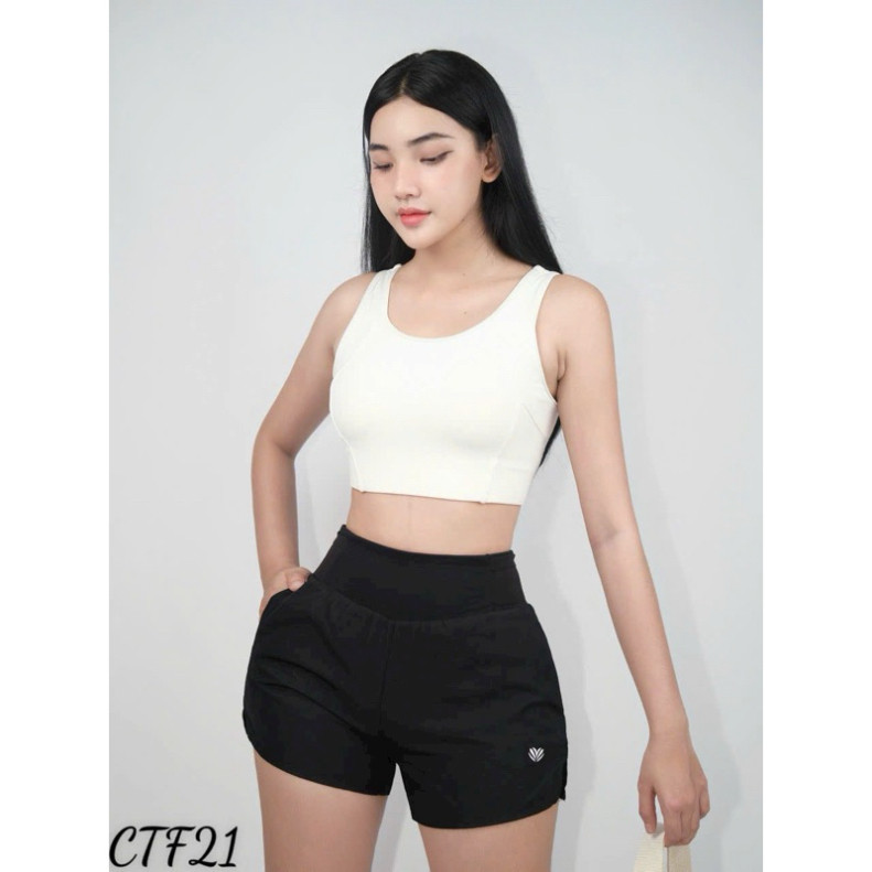 Quần Đùi Thể Thao Dáng Boxer 2 Lớp, Xẻ Tà 2 Bên