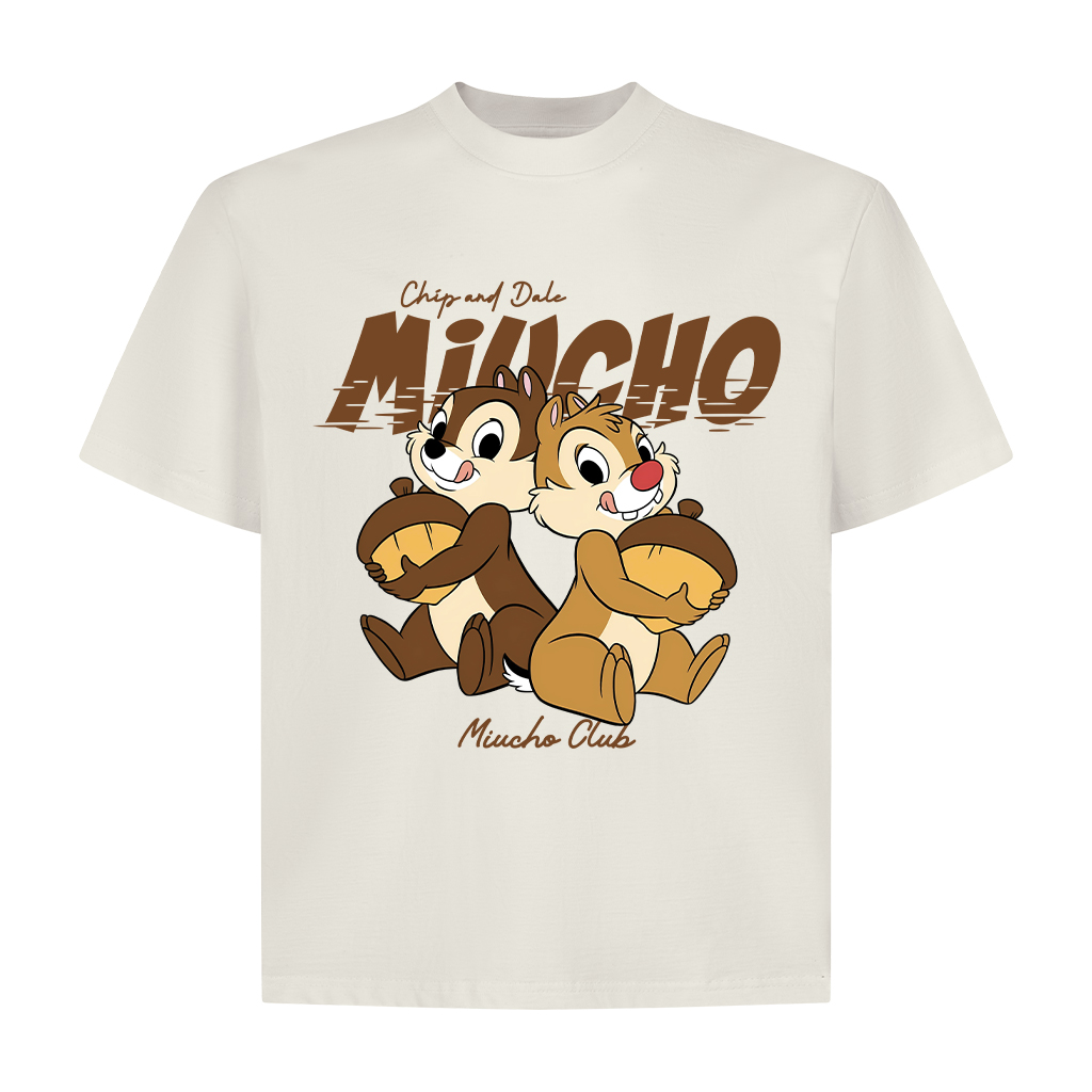 Áo phông form boxy in hoạt hình dễ thương 2355 Miucho Club cổ tròn vải cotton 2 chiều cao cấp in mix_thumbnail_7
