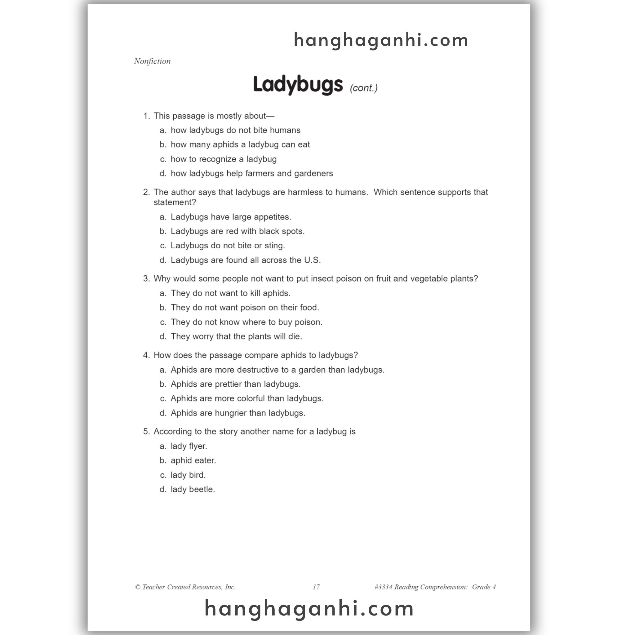 Reading Comprehension Grade 4 Teacher Created Resources, sách đọc hiểu lớp 4_thumbnail_7