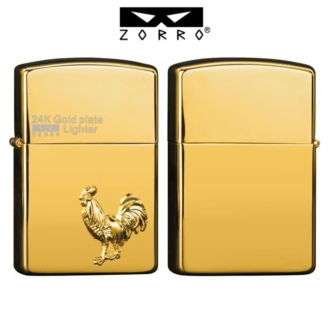 Bật lửa Zorro 12 con giáp mạ vàng_thumbnail_5