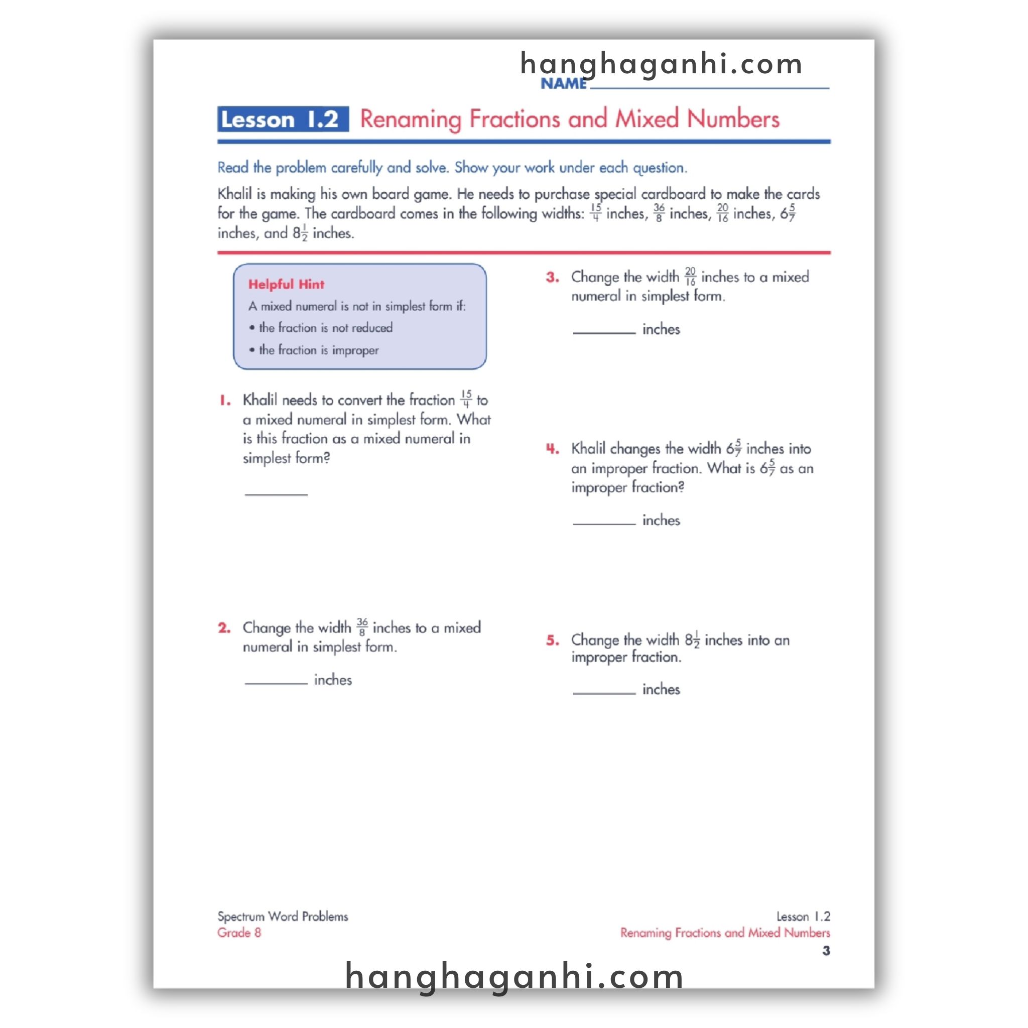Sách Spectrum Word Problems Workbook Grade 8_thumbnail_11