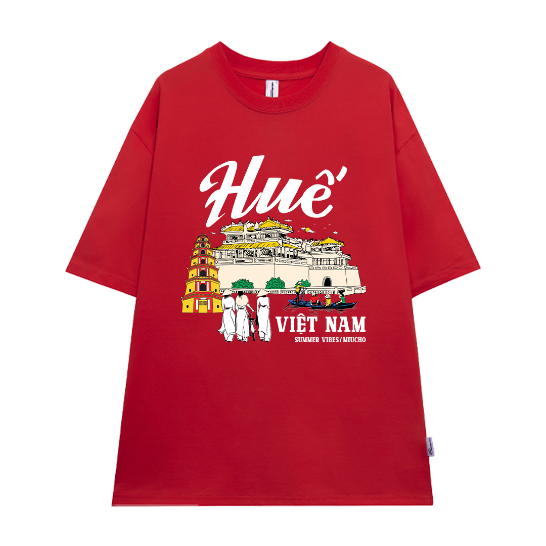 Áo thun du lịch Huế ATD1265 Miucho vải cotton thoáng mát in mix_thumbnail_14