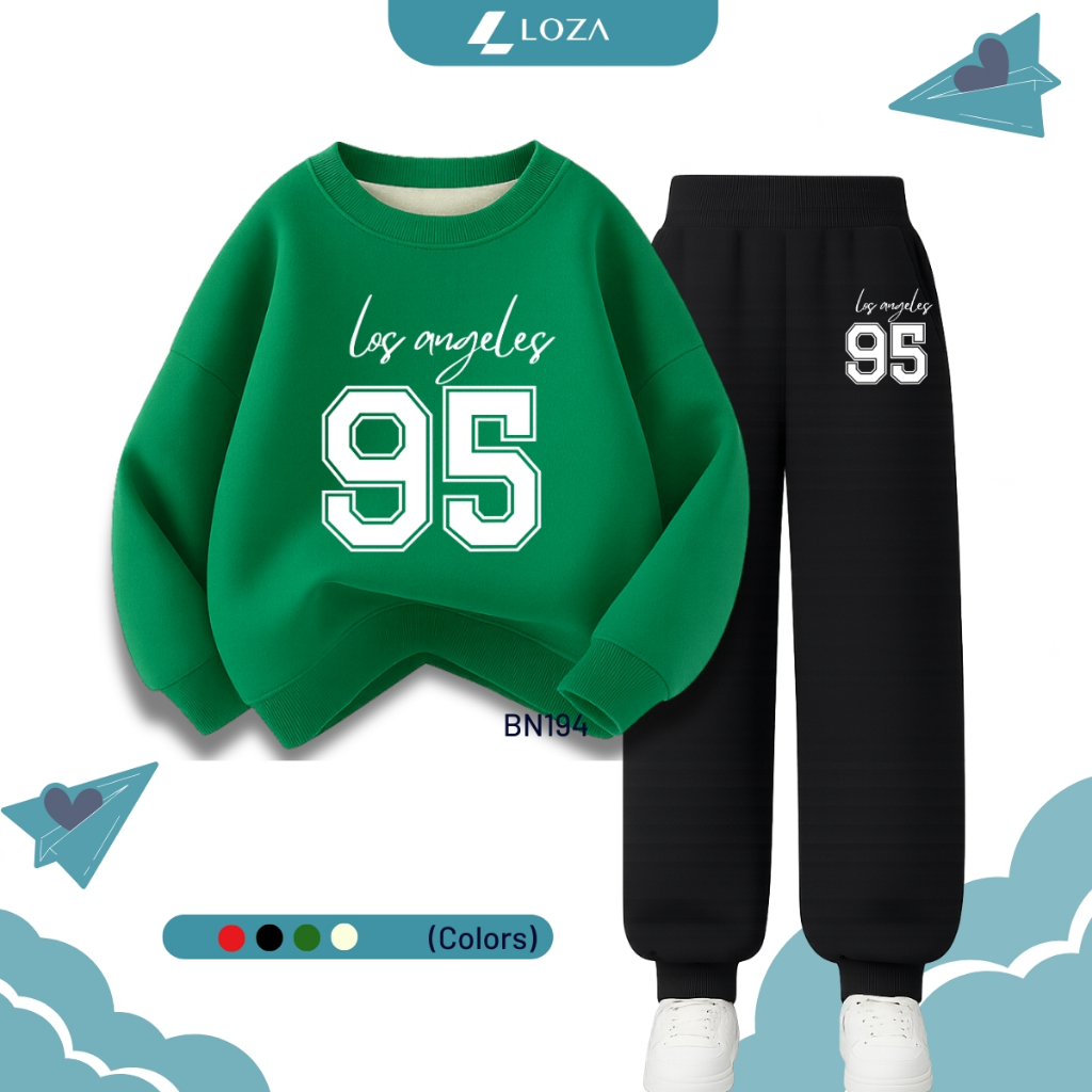 Bộ nỉ cho bé trai in số 95 - Loza Kids BI174_thumbnail_3