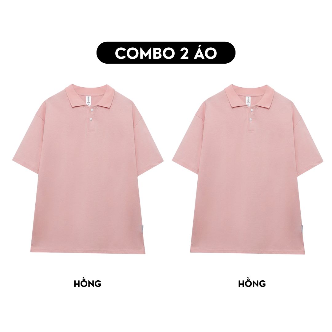 Áo polo trơn form rộng cotton PLT01 Miucho cổ trụ in basic_thumbnail_14