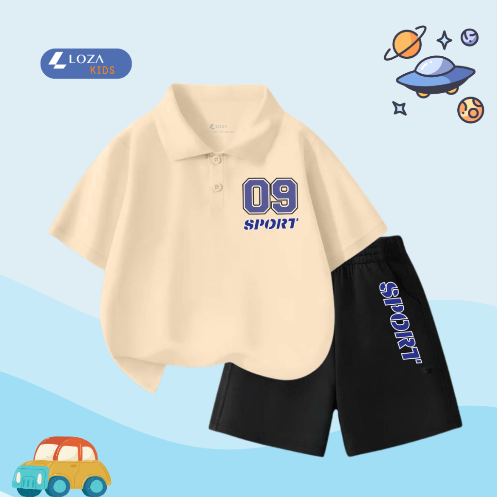Bộ đồ bé trai in hình 'Số 09 Sport' - Loza Kids BO247_thumbnail_4