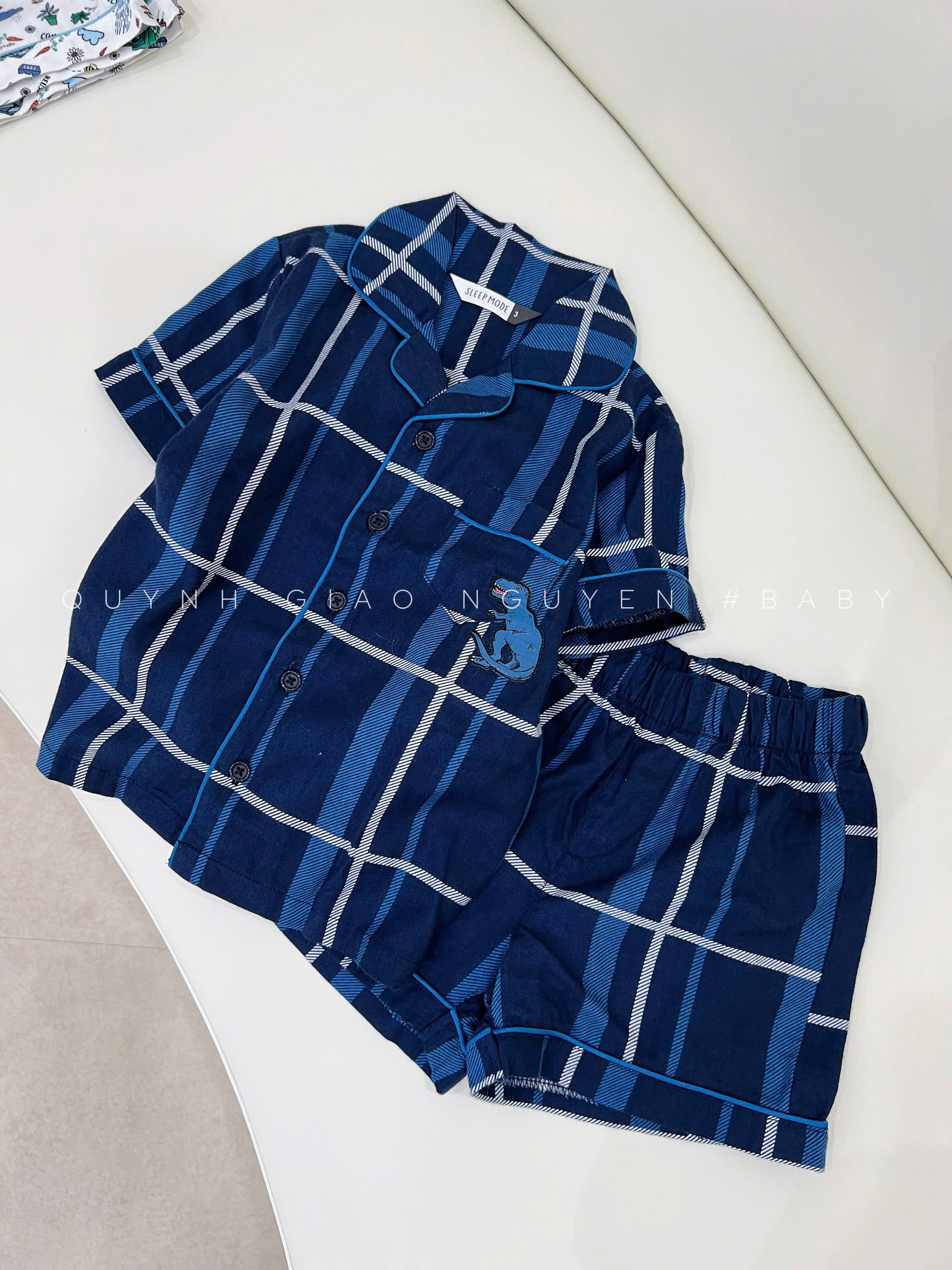 Set bộ đùi pijama bé trai ( TRẮNG )_thumbnail_6