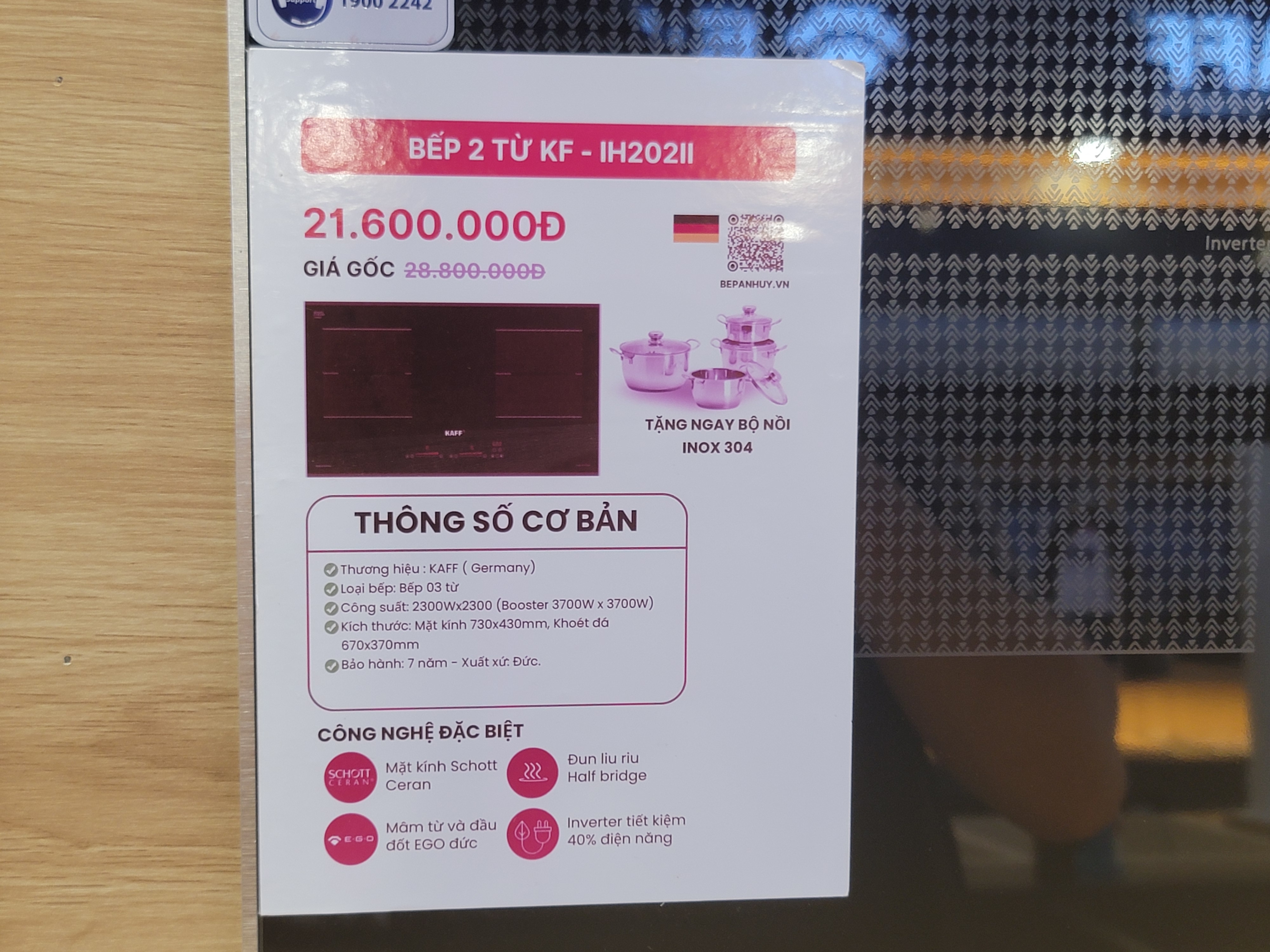 Bếp 2 từ KF - IH202II trưng bày