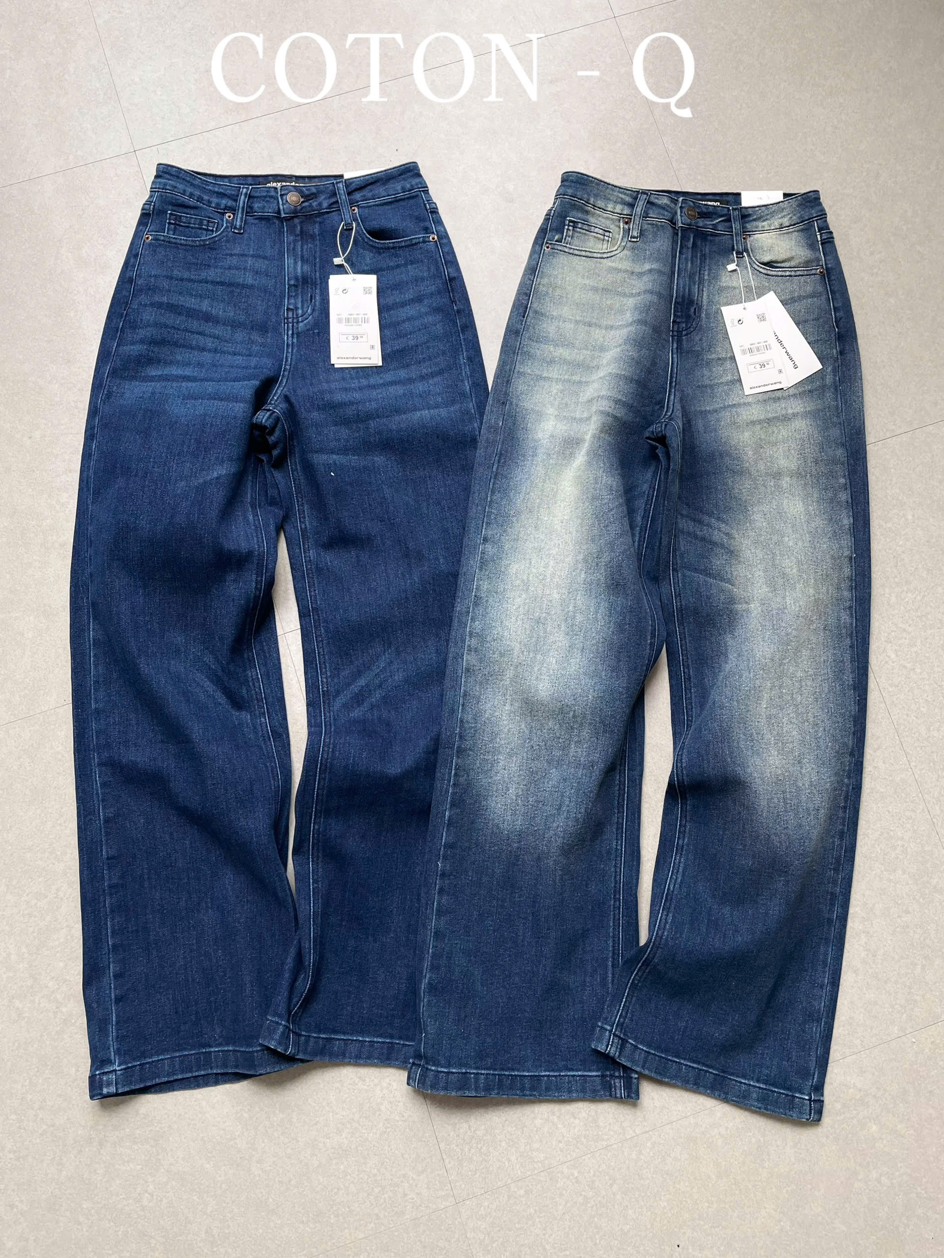 HQ54 Quần jean suông 2M ( ĐẬM )