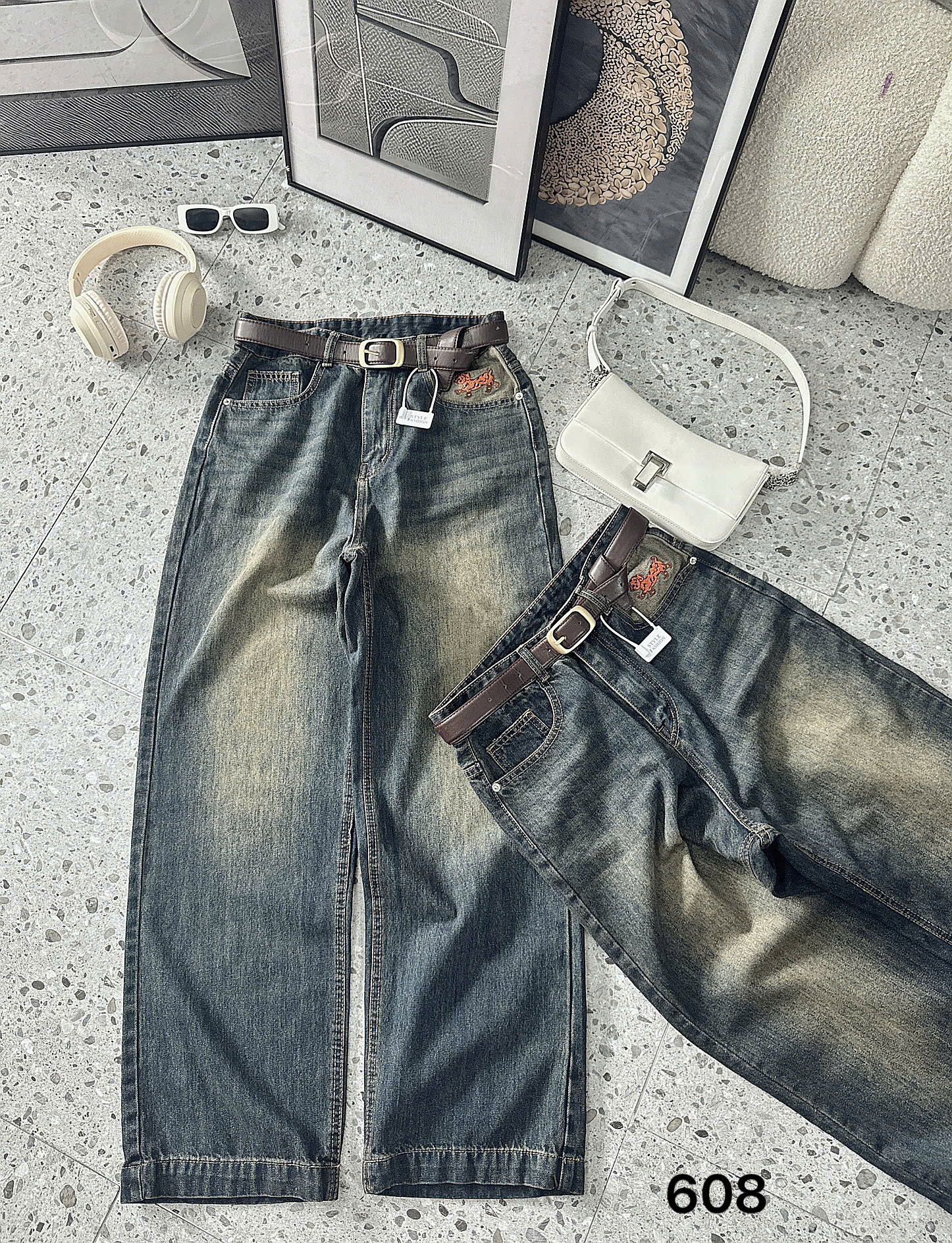 BIGSIZE NỮ-Quần suông thêu cún cam T- QJ608_thumbnail_10