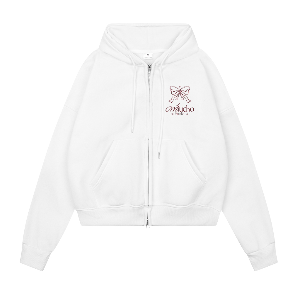 Áo hoodie zip form boxy local brand vải nỉ bông dày dặn khóa kéo HXD1630 Miucho in mix_thumbnail_3