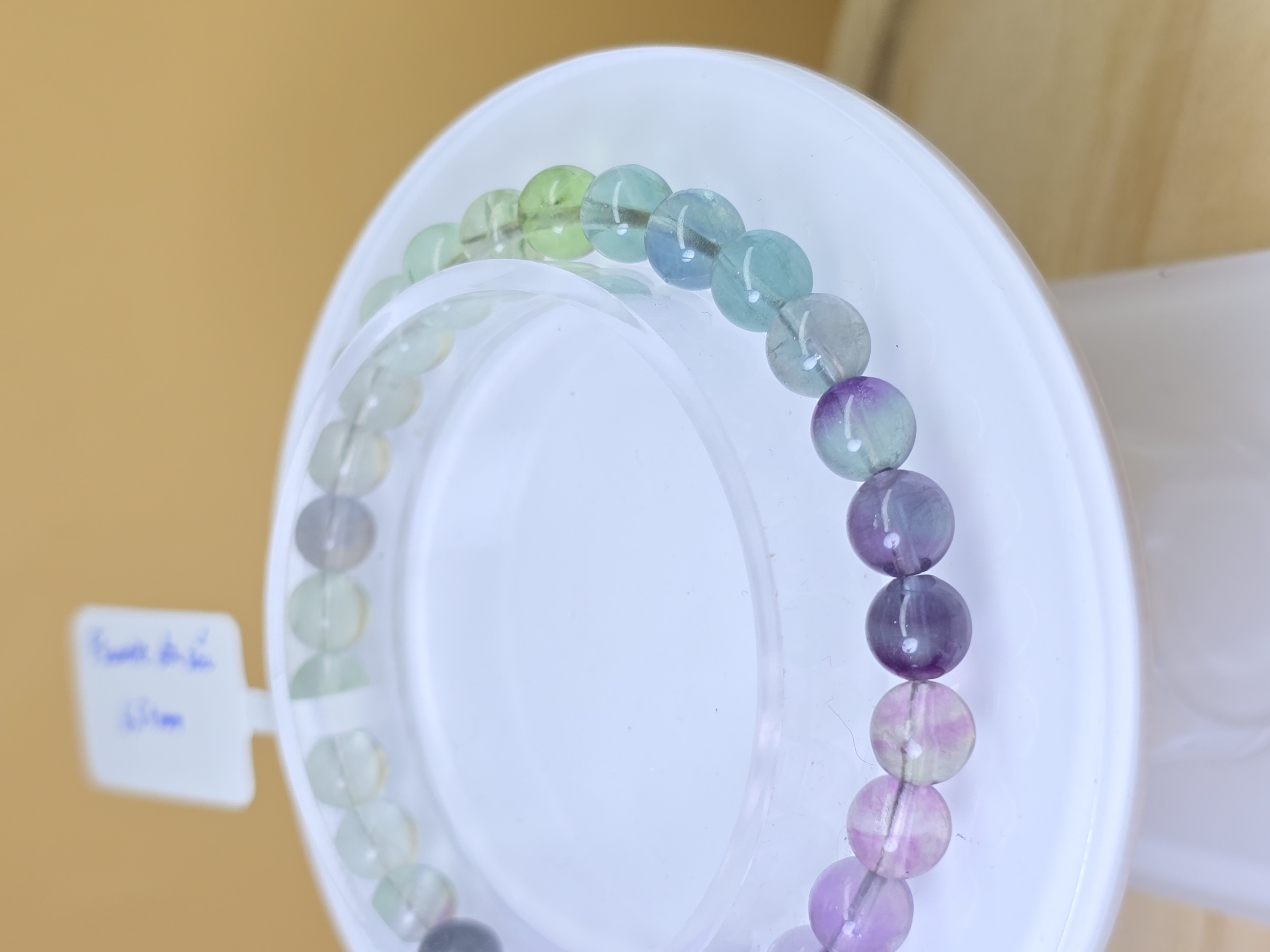 Vòng Đá Fluorite Cầu Vồng Macaron Rainbow Fluorite