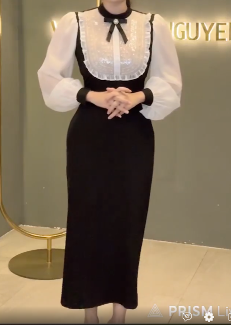 Đầm Bút Chì Bèo Ngực Tag Cài_thumbnail_4