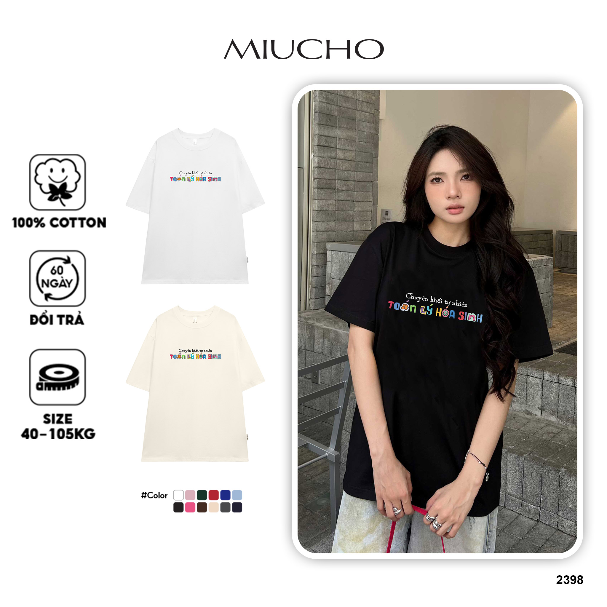 Áo thun form rộng in chữ dễ thương ATD2398 Miucho chất vải cotton cao cấp thoáng mát in Typography_thumbnail_1