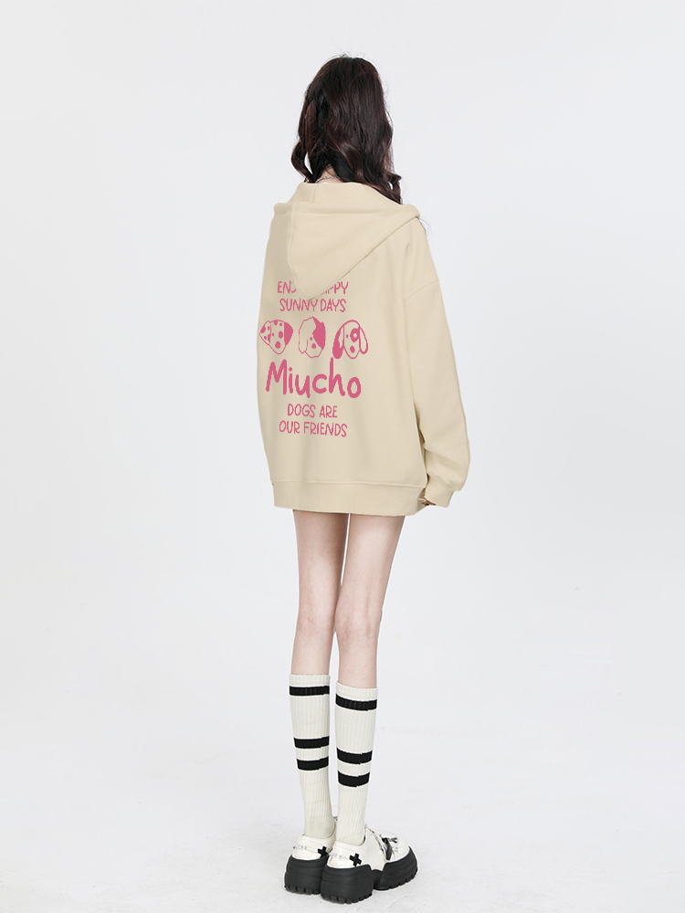 Áo hoodie zip local brand HZD1582 Miucho vải nỉ chân cua dày dặn mủ rộng in mix_thumbnail_5